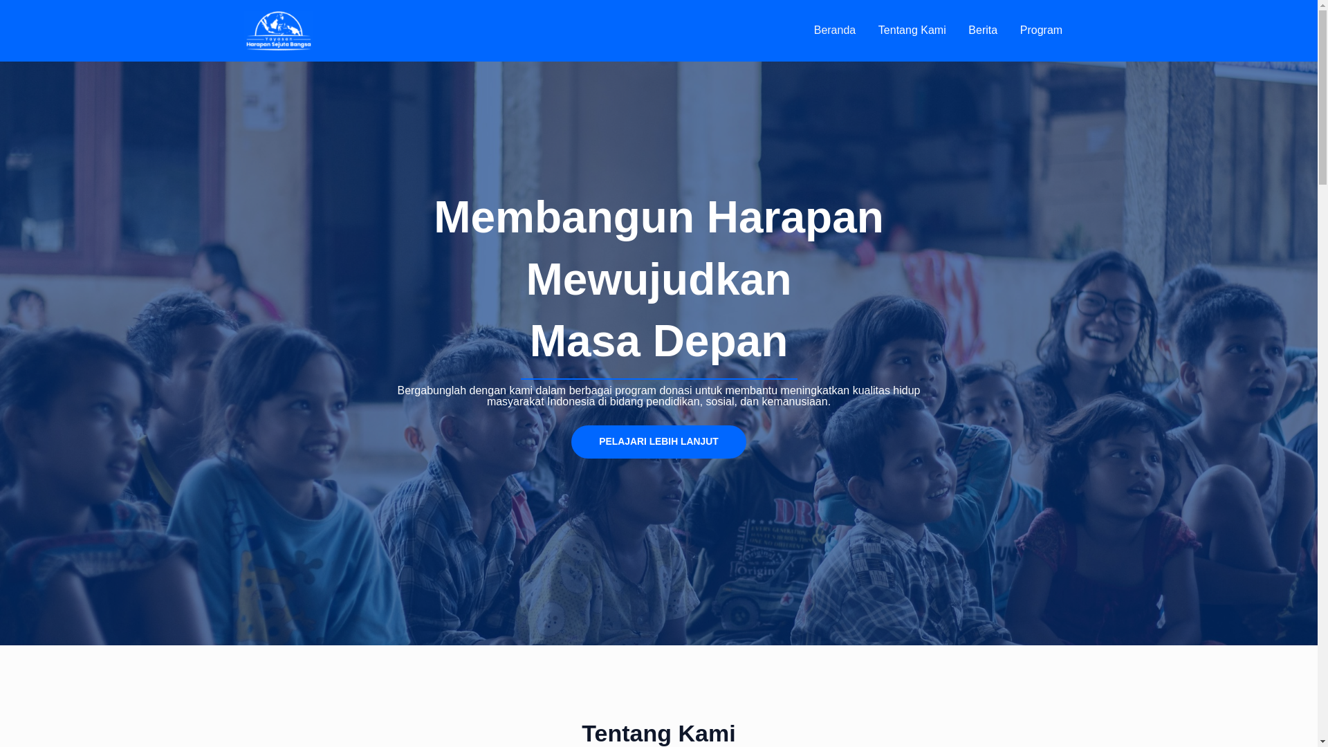 website screenshot of https://harapansejutabangsa.org/