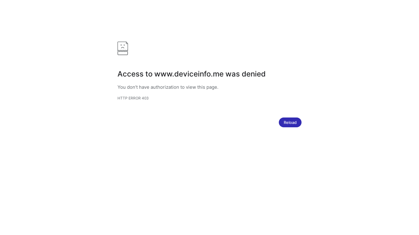 website screenshot of https://www.deviceinfo.me/