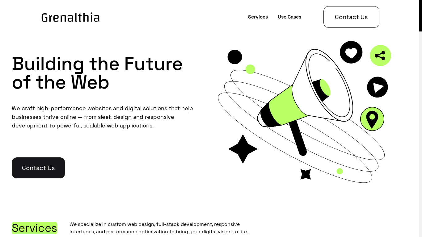 website screenshot of https://grenalthia.pages.dev/