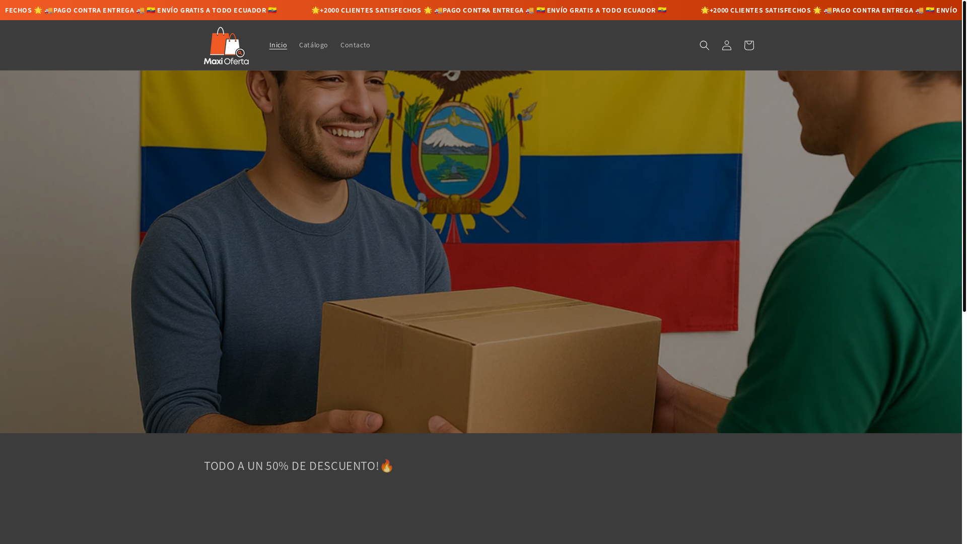 website screenshot of https://tutiendamaxiventas.shop/