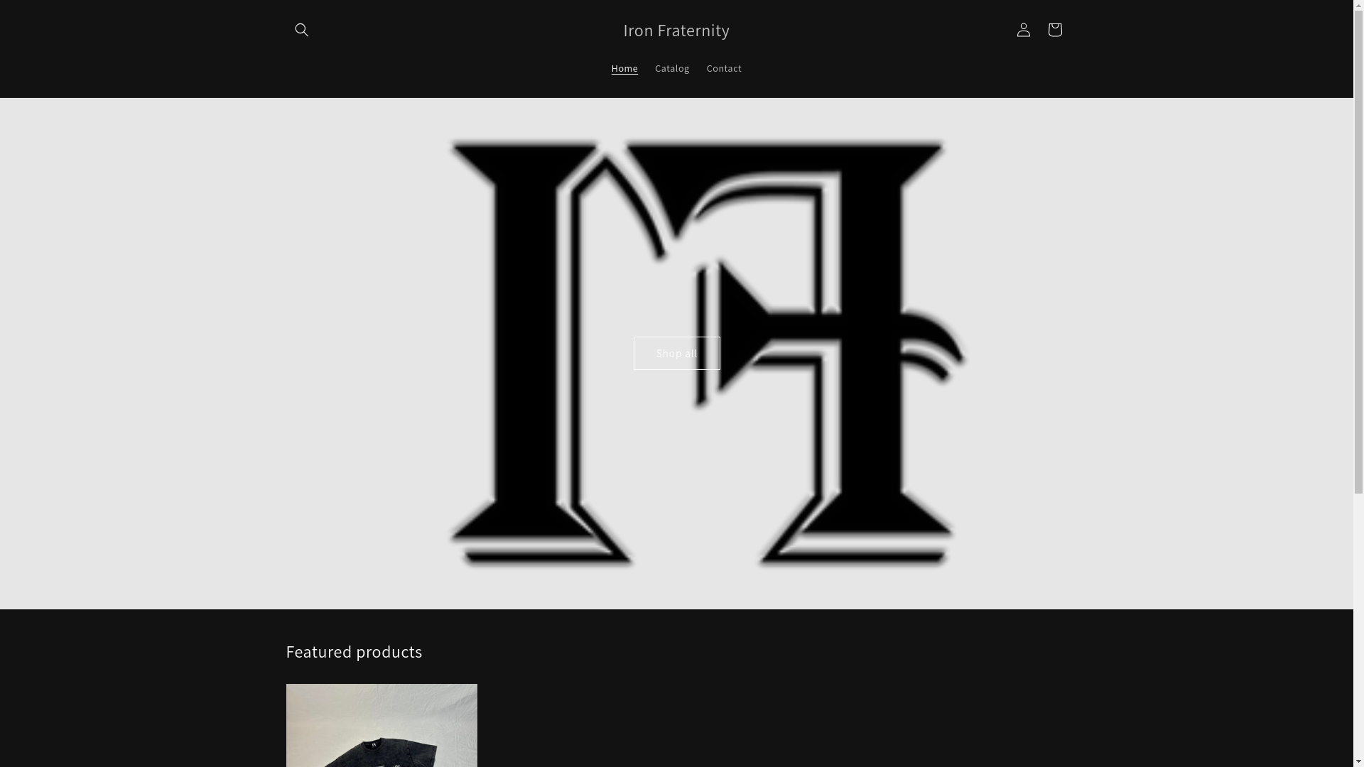 website screenshot of https://ironfraternity.shop/