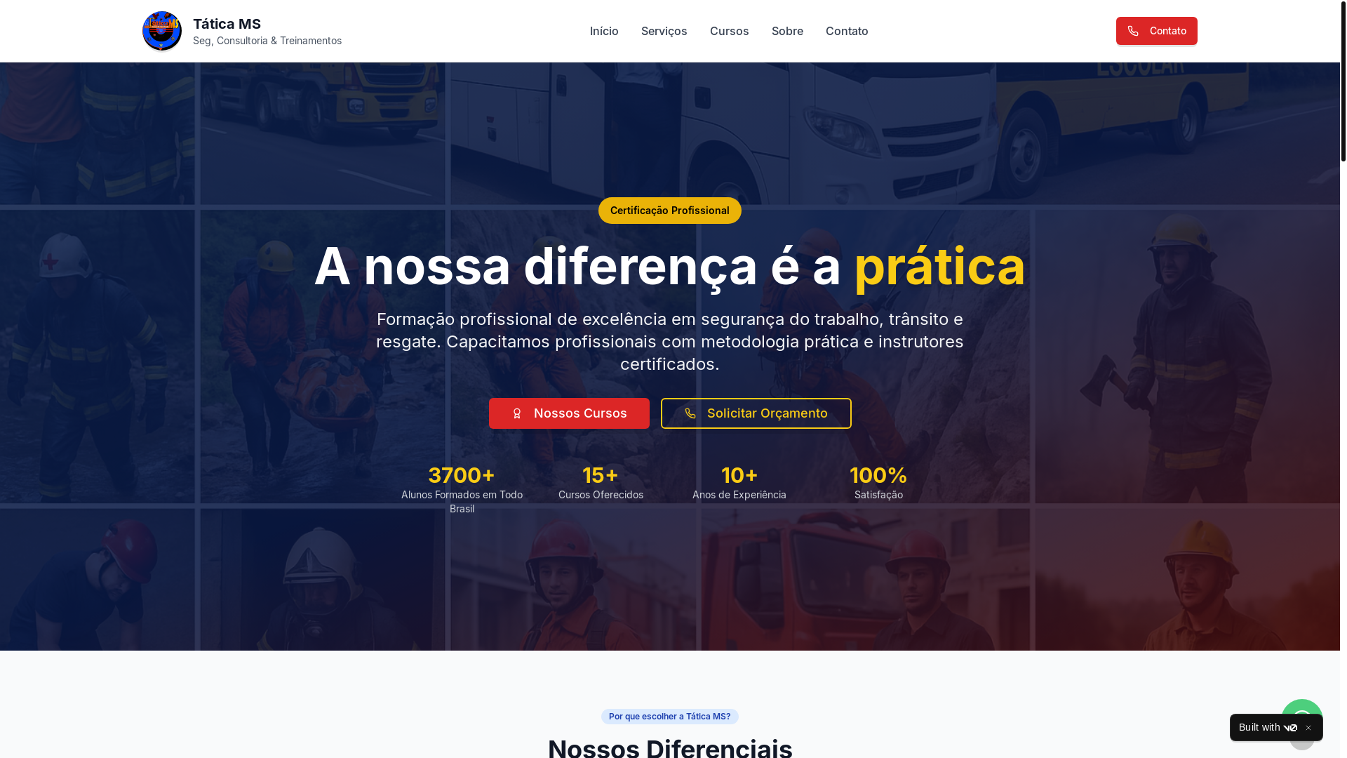website screenshot of https://taticams.com.br/