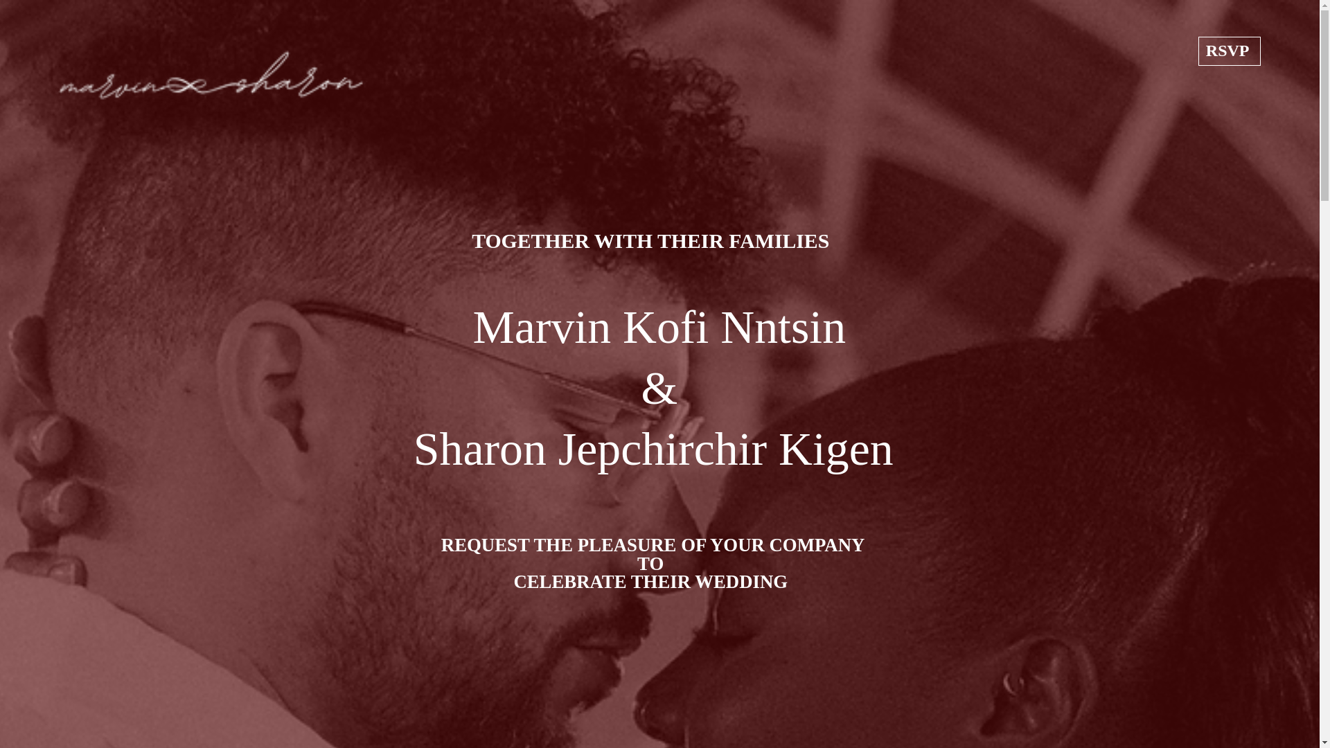 website screenshot of https://sharonandmarvinwed.com/