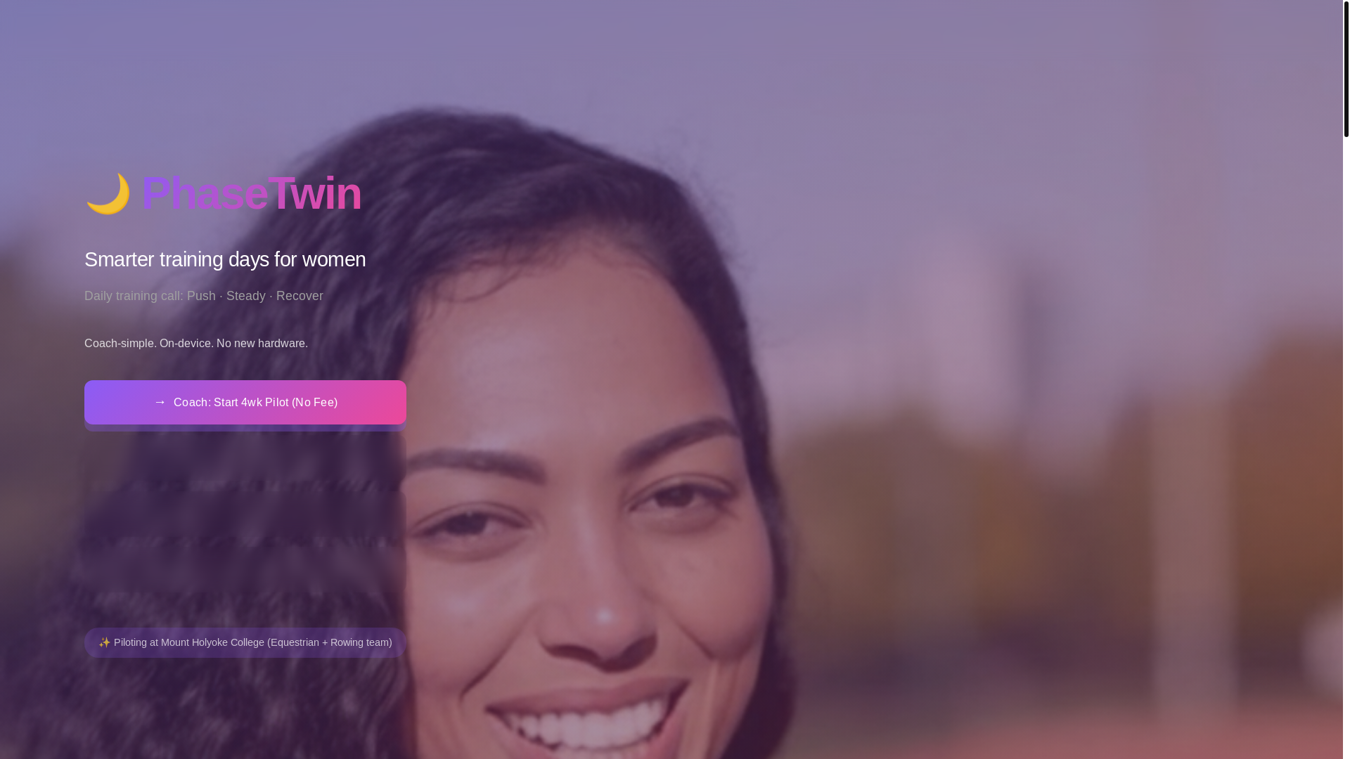 website screenshot of https://phasetwin.app/