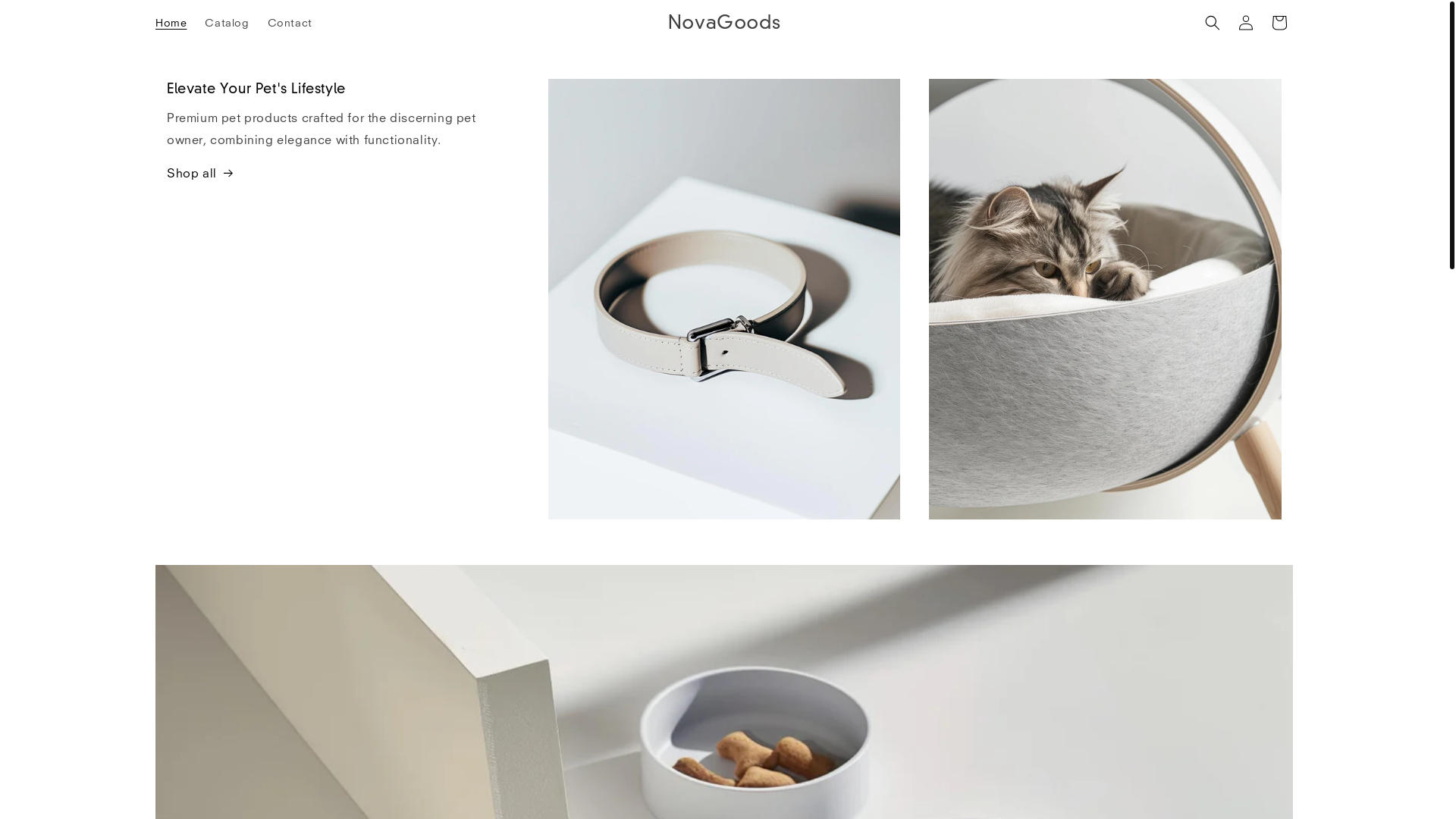 website screenshot of https://getnovagoods.com/