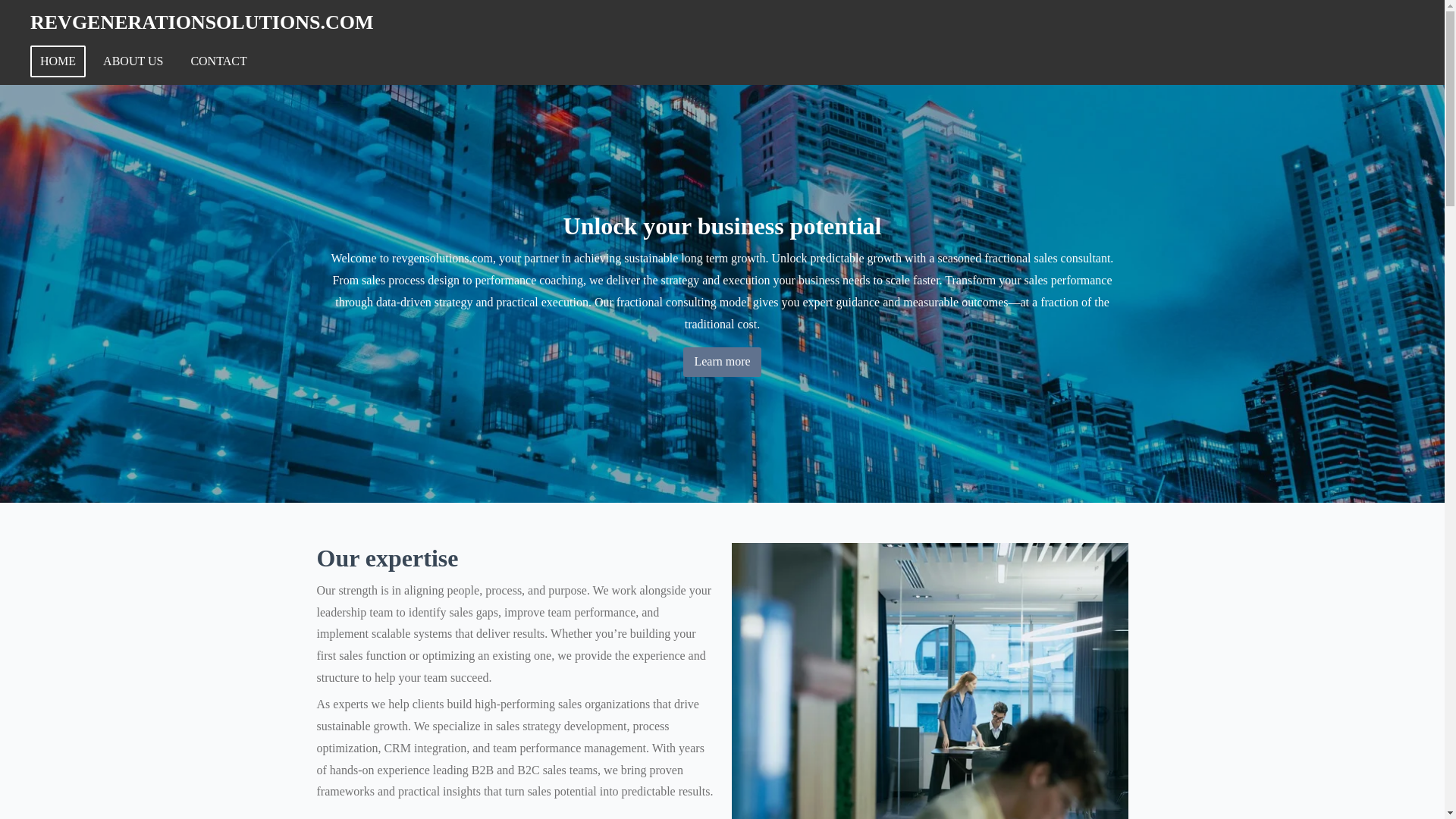 website screenshot of https://revgenerationsolutions.com/