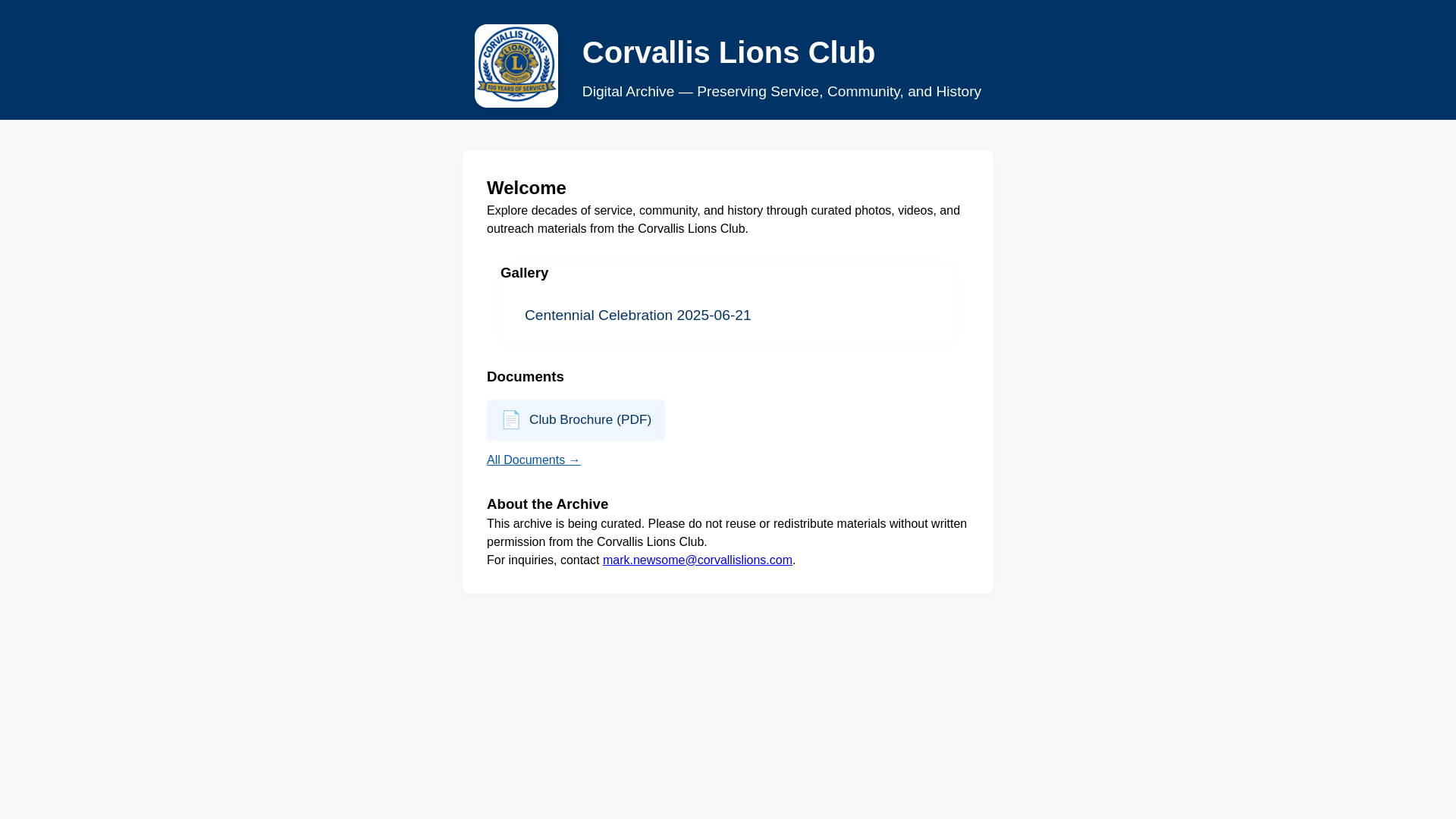 website screenshot of https://corvallislions.org/