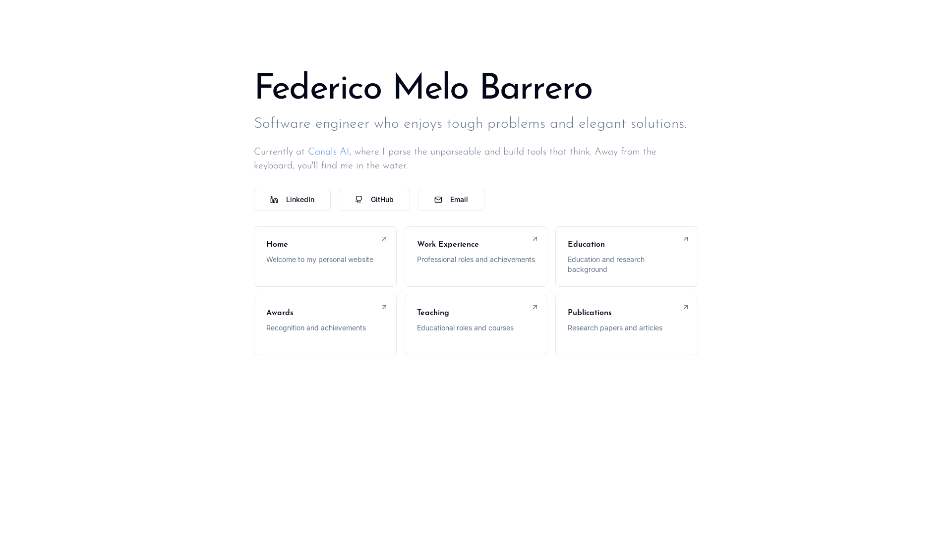 website screenshot of https://fedemelo-webpage.pages.dev/