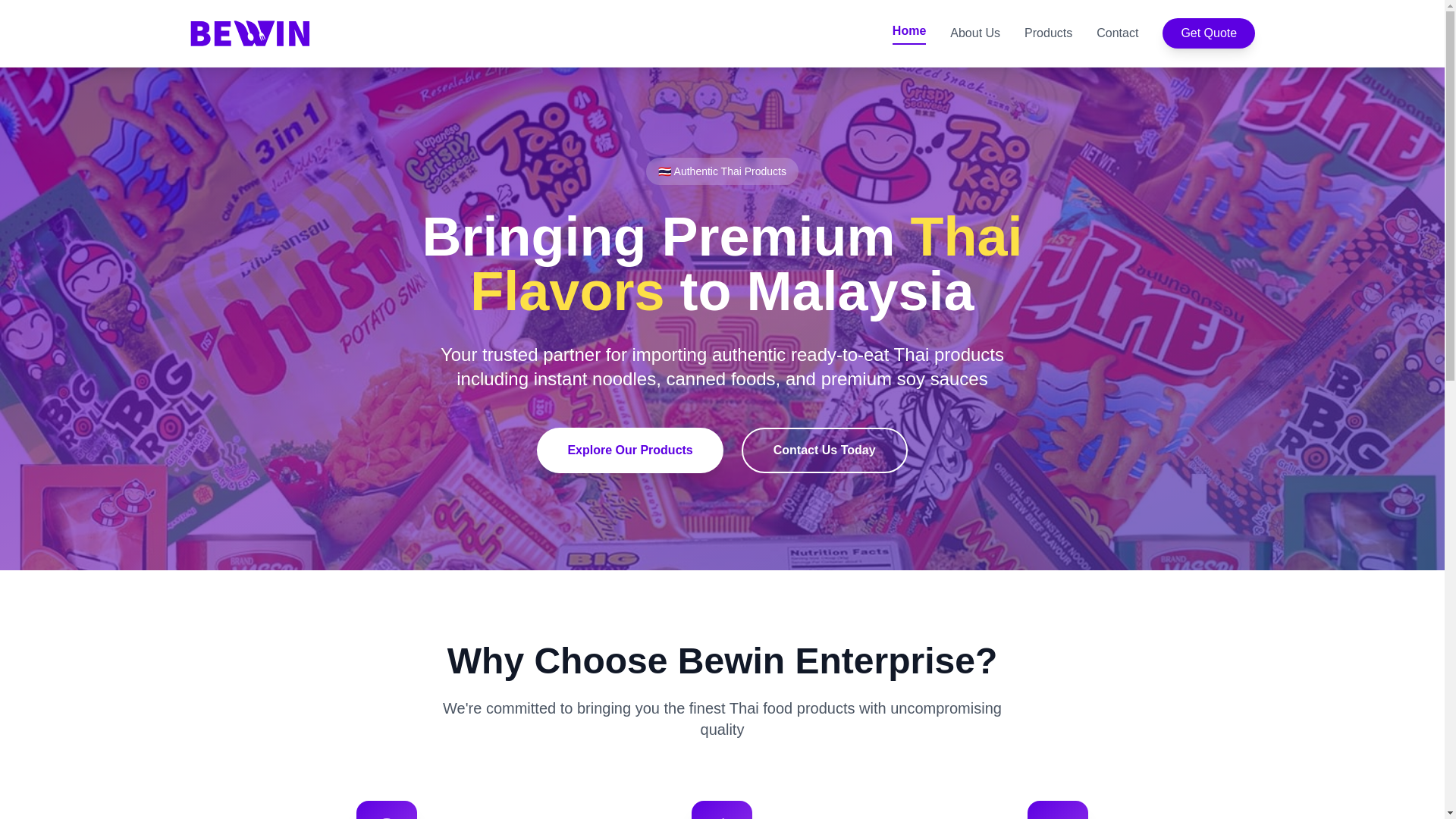 website screenshot of https://bewinenterprise.pages.dev/