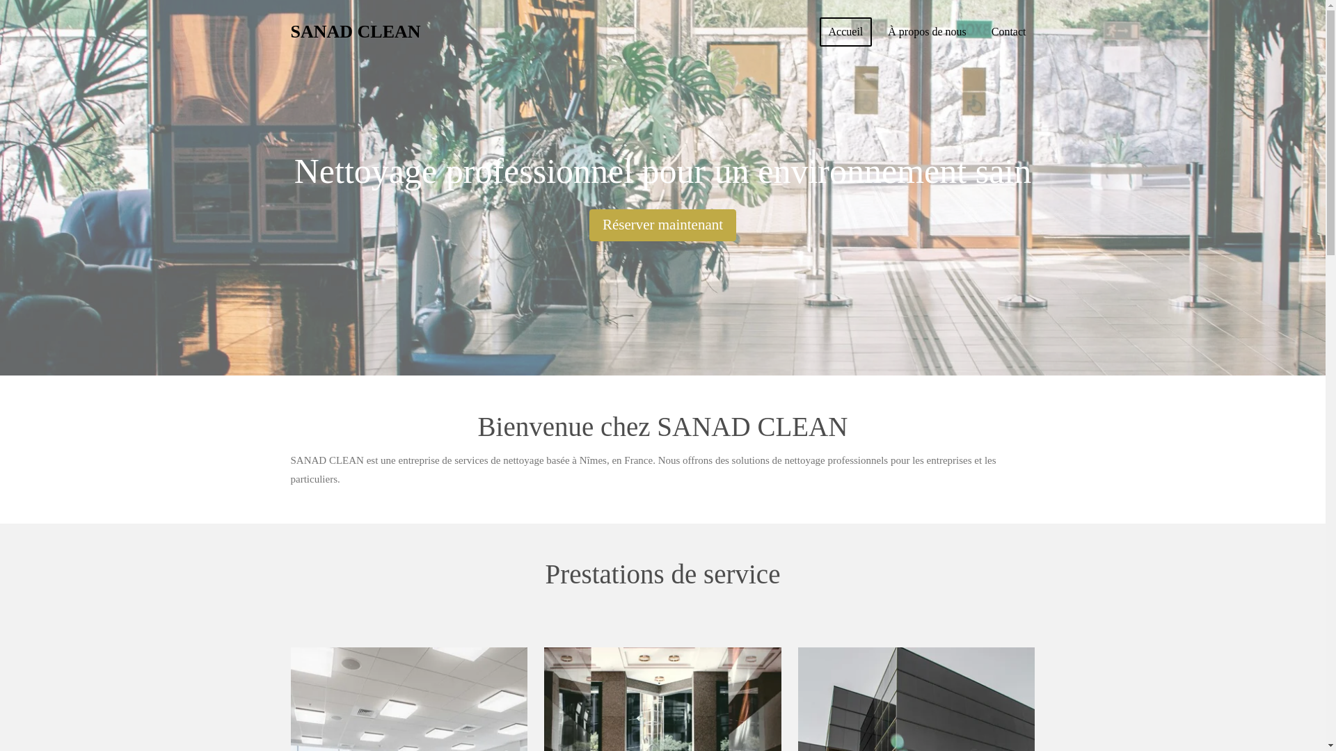 website screenshot of https://sanadclean.com/
