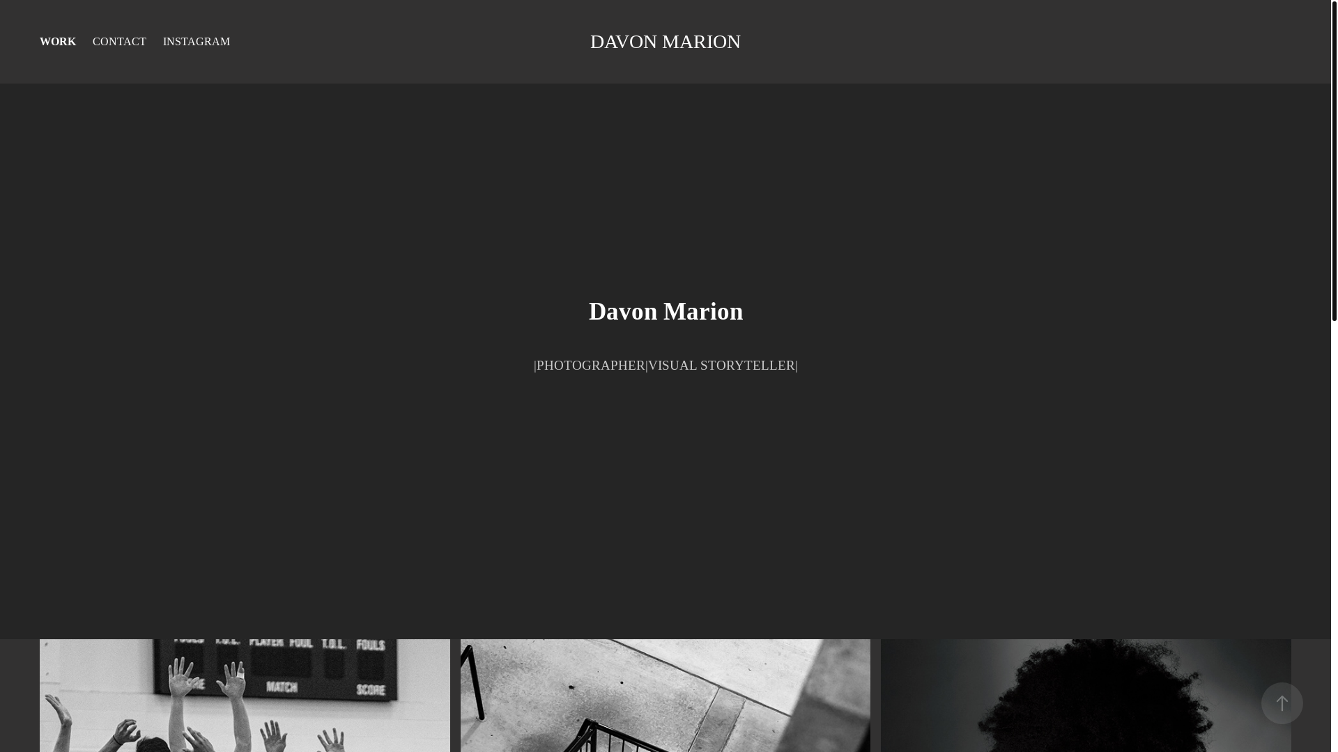 website screenshot of https://davontmarion.com/