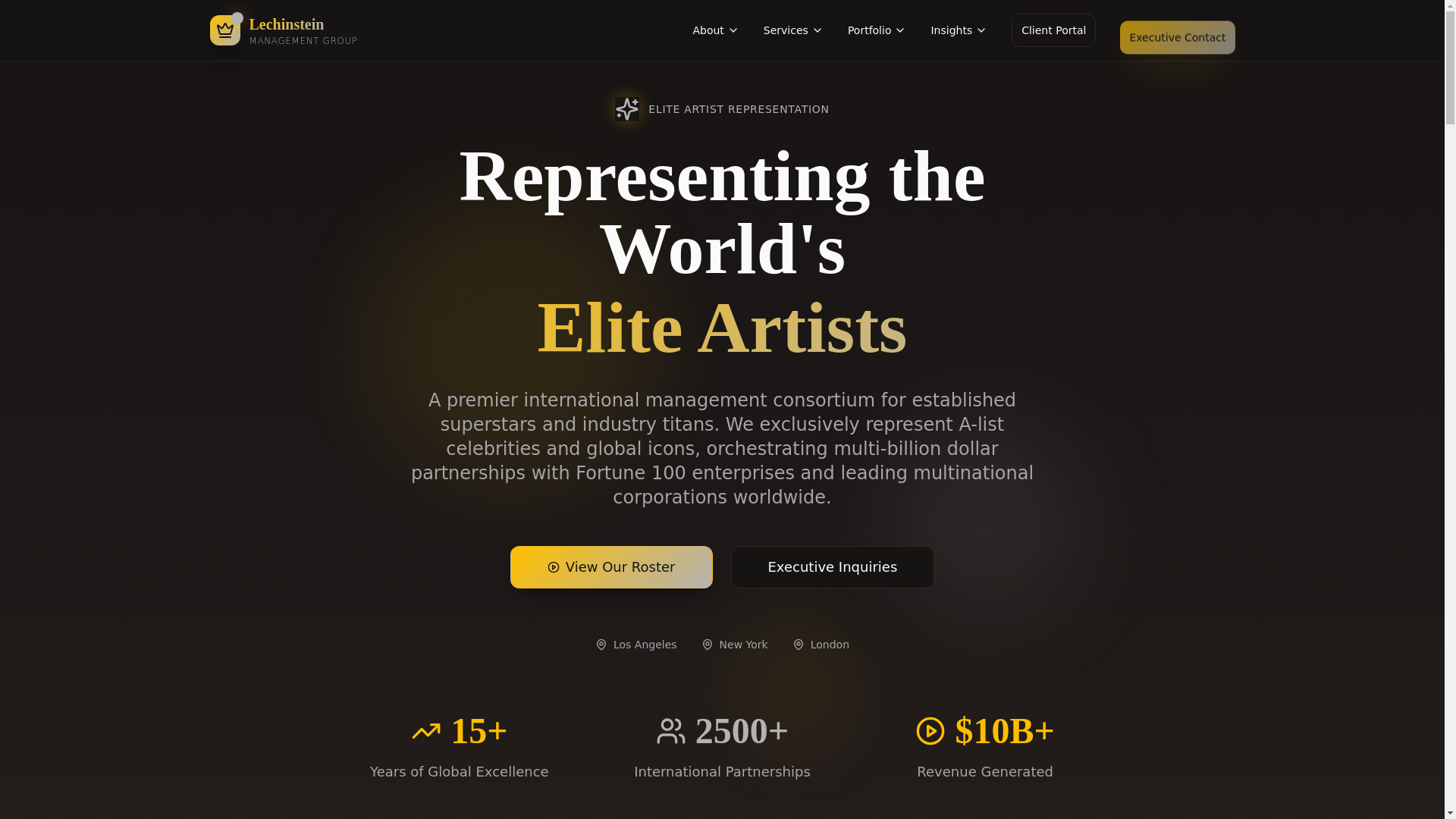 website screenshot of https://lechinsteingroup.com/