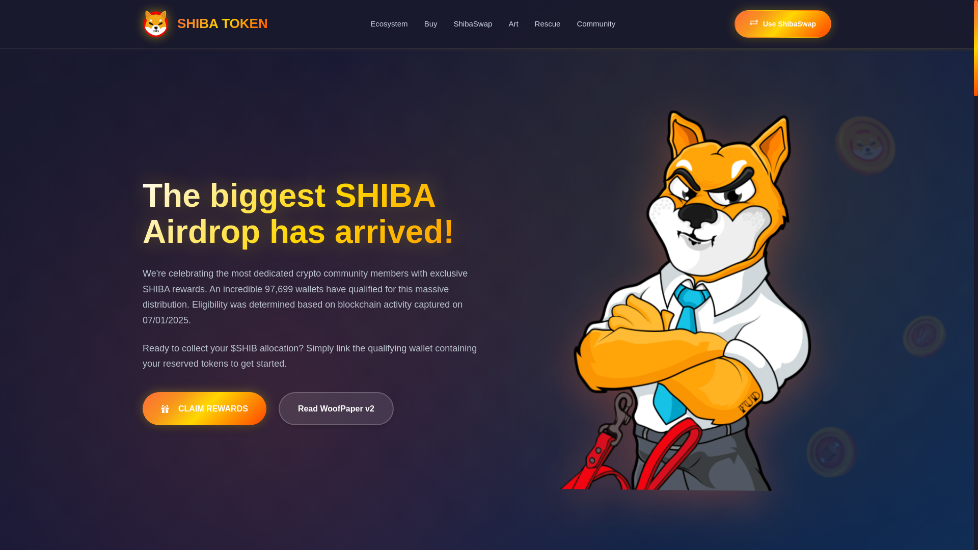 website screenshot of https://shibinu-token.net/