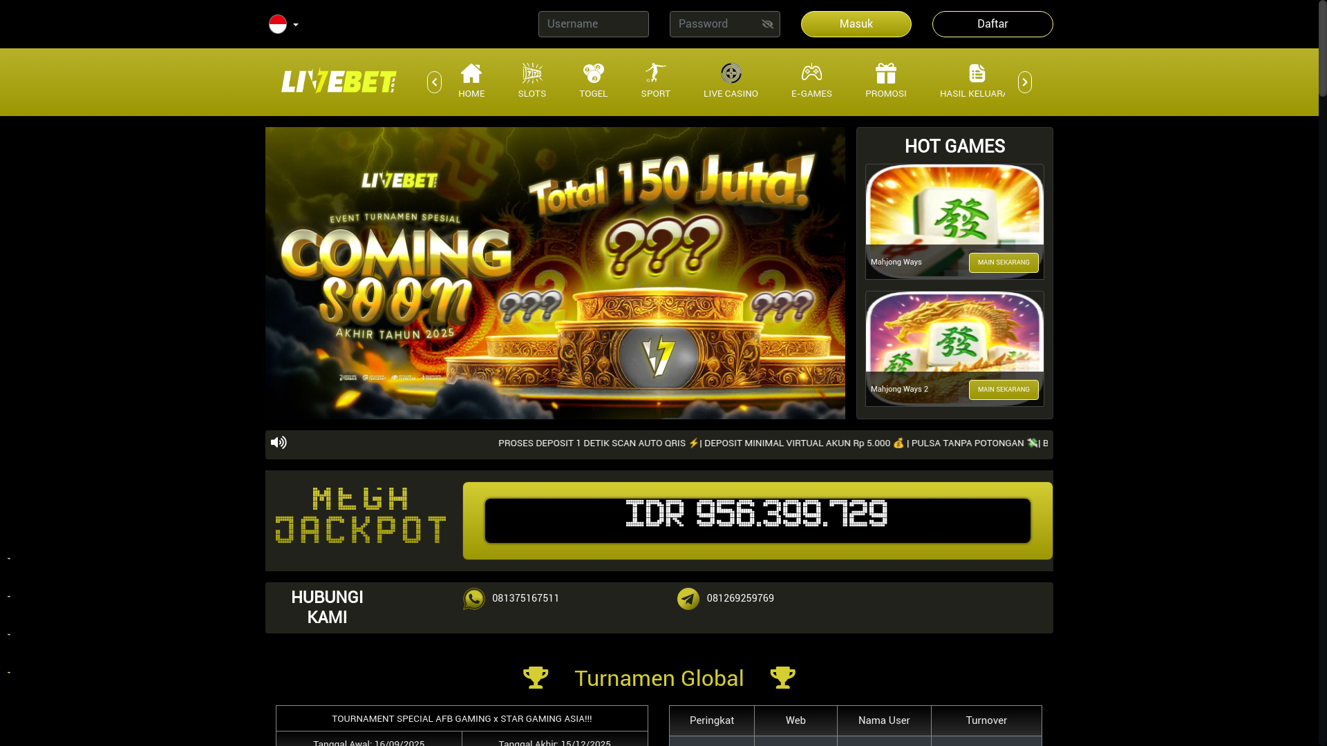 website screenshot of https://11livebet303.ink/