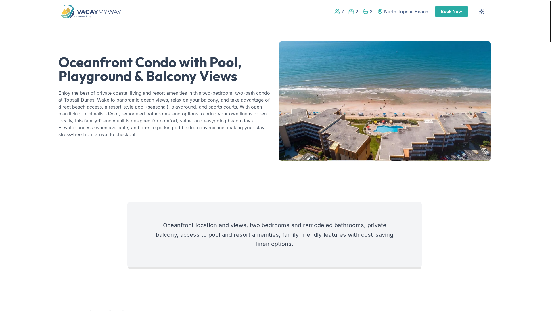 website screenshot of https://dunehaven.estate/
