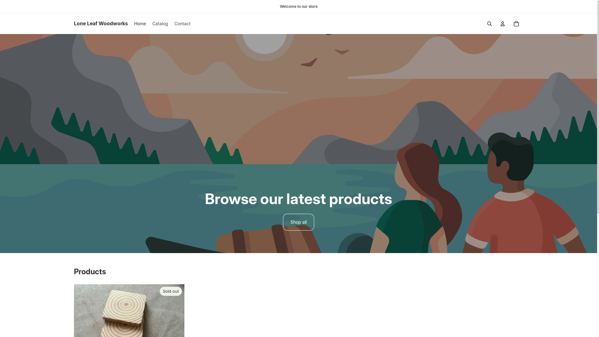 website screenshot of https://loneleafwoodworks.com/
