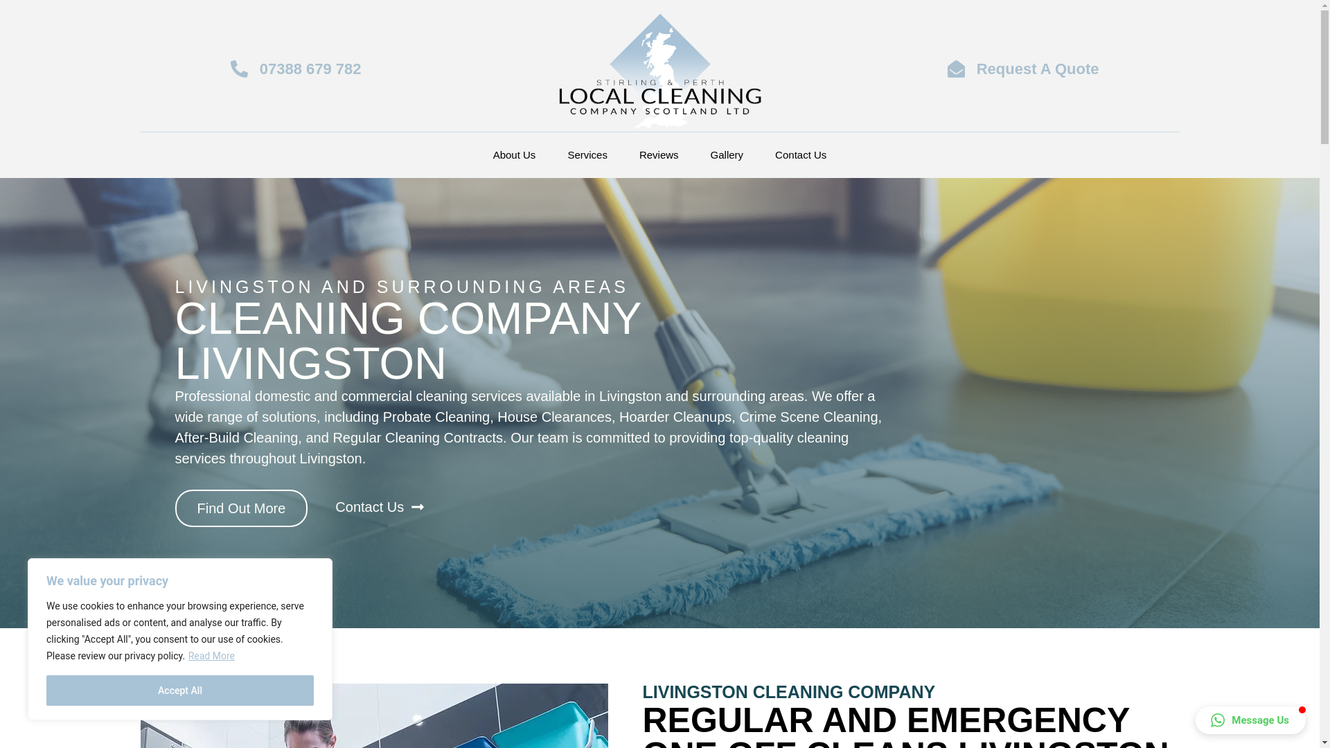 website screenshot of https://cleaningcompanyairdrie.co.uk/