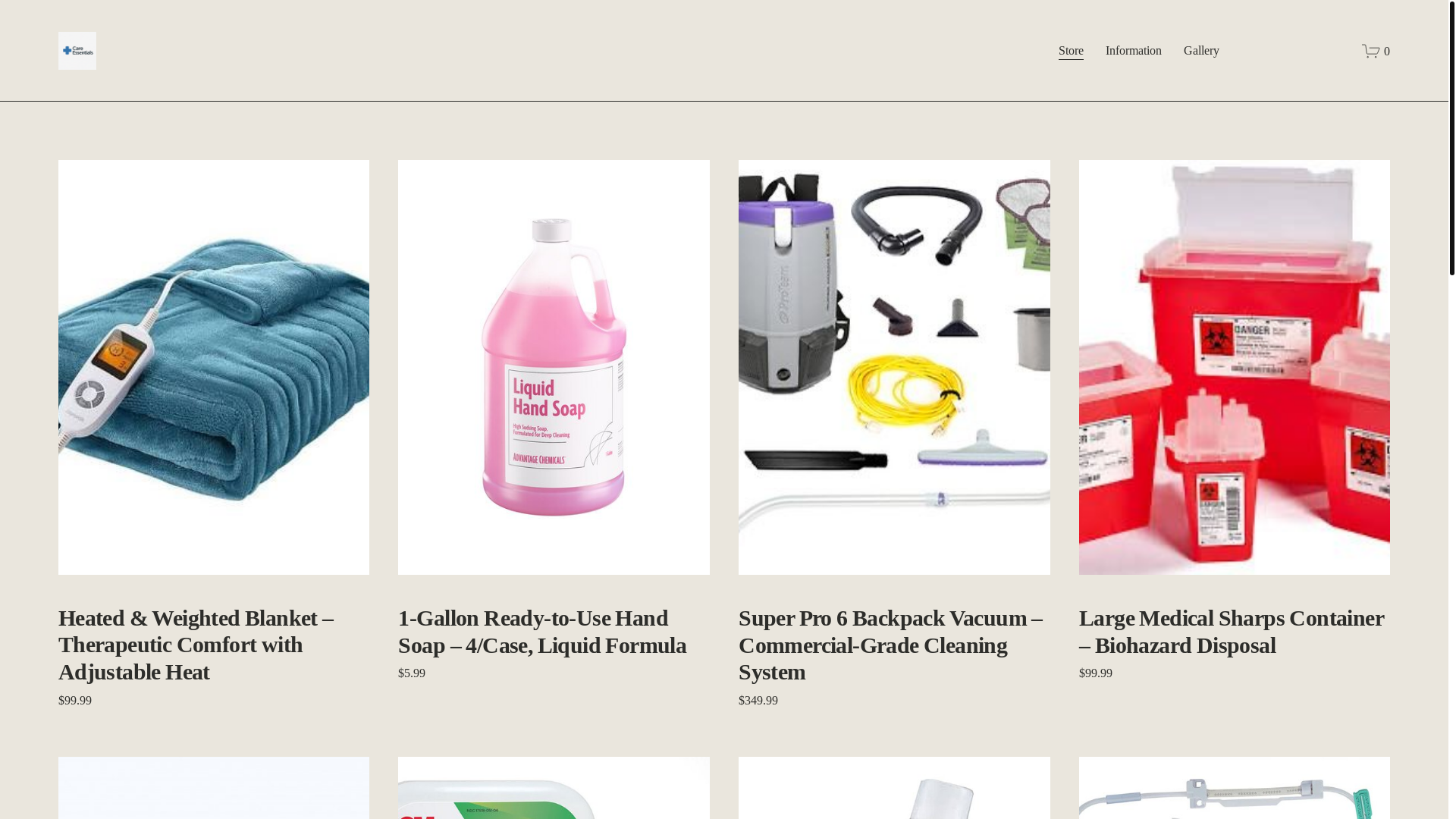 website screenshot of https://careessentials.care/