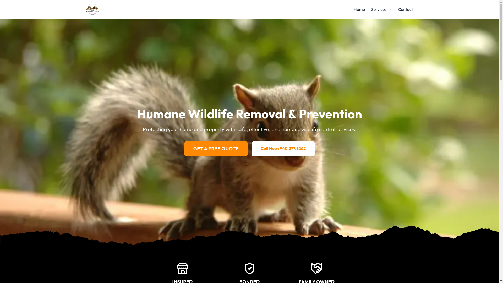 website screenshot of https://thecrittercrew.co/
