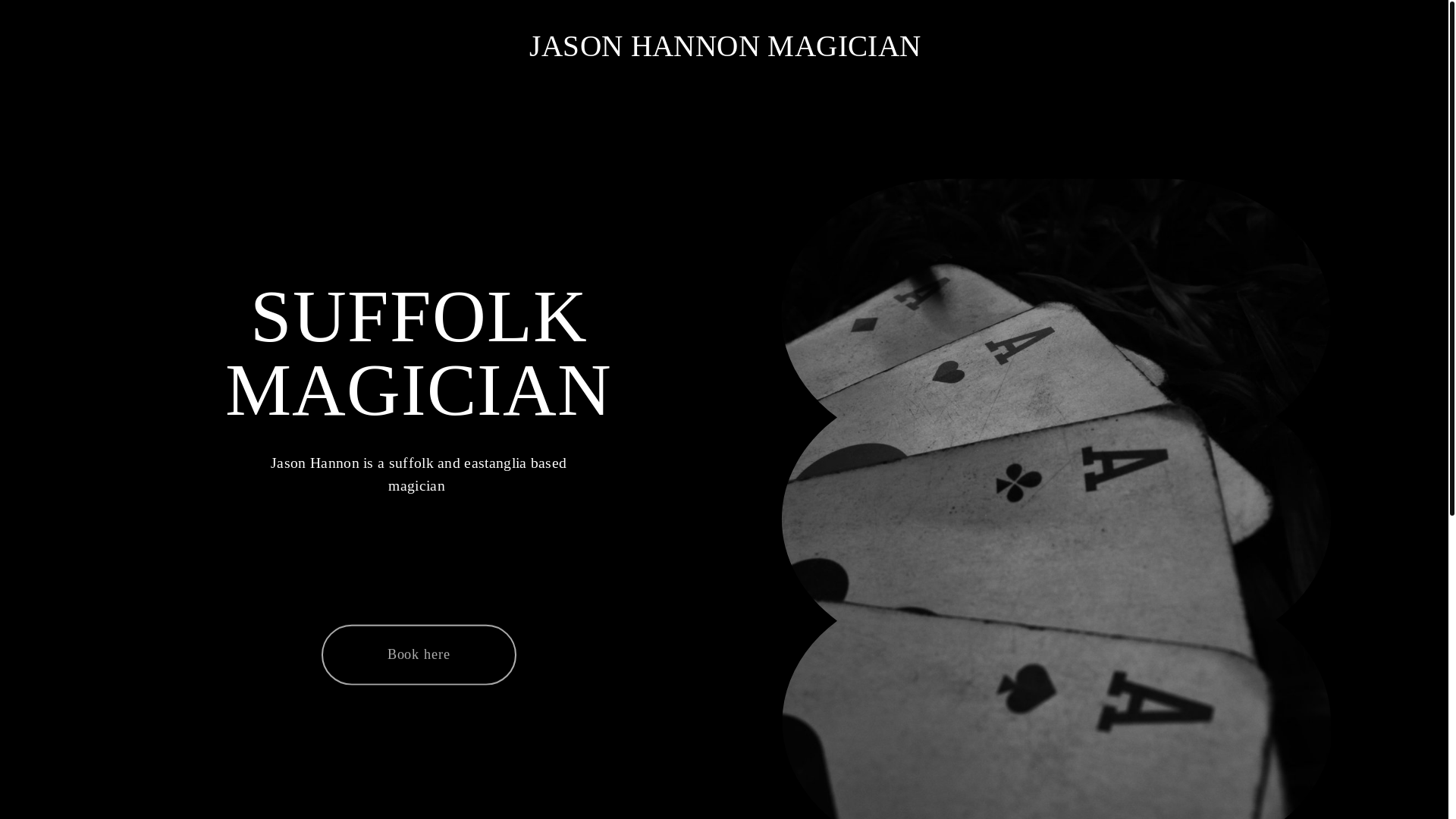 website screenshot of https://jasonhannonmagic.uk/