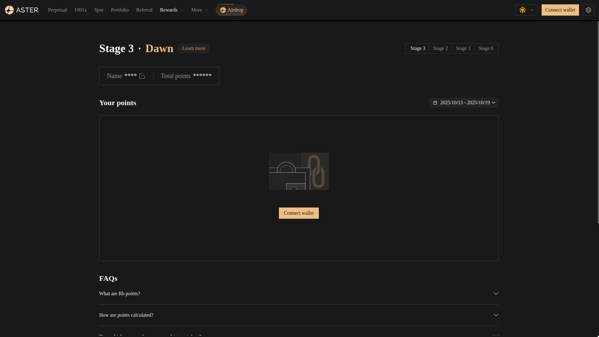 website screenshot of https://astrardex.xyz/