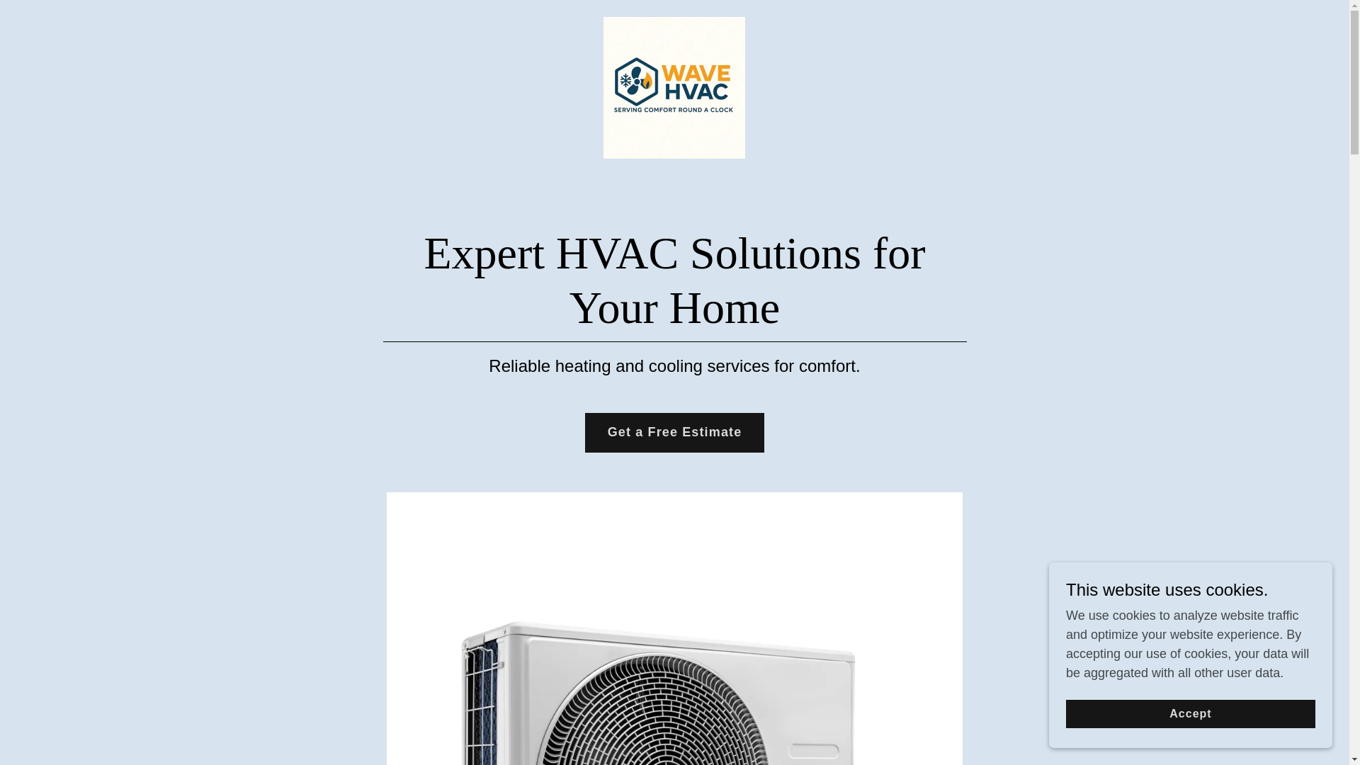 website screenshot of https://wavehvac.ca/
