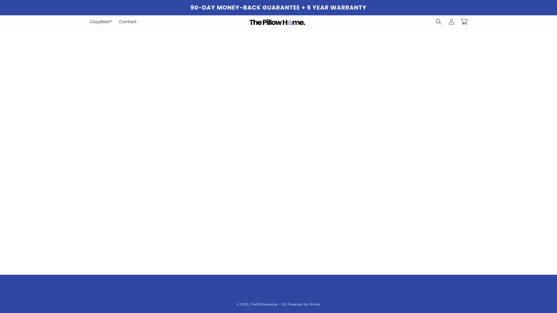 website screenshot of https://thepillowhome-ca.com/