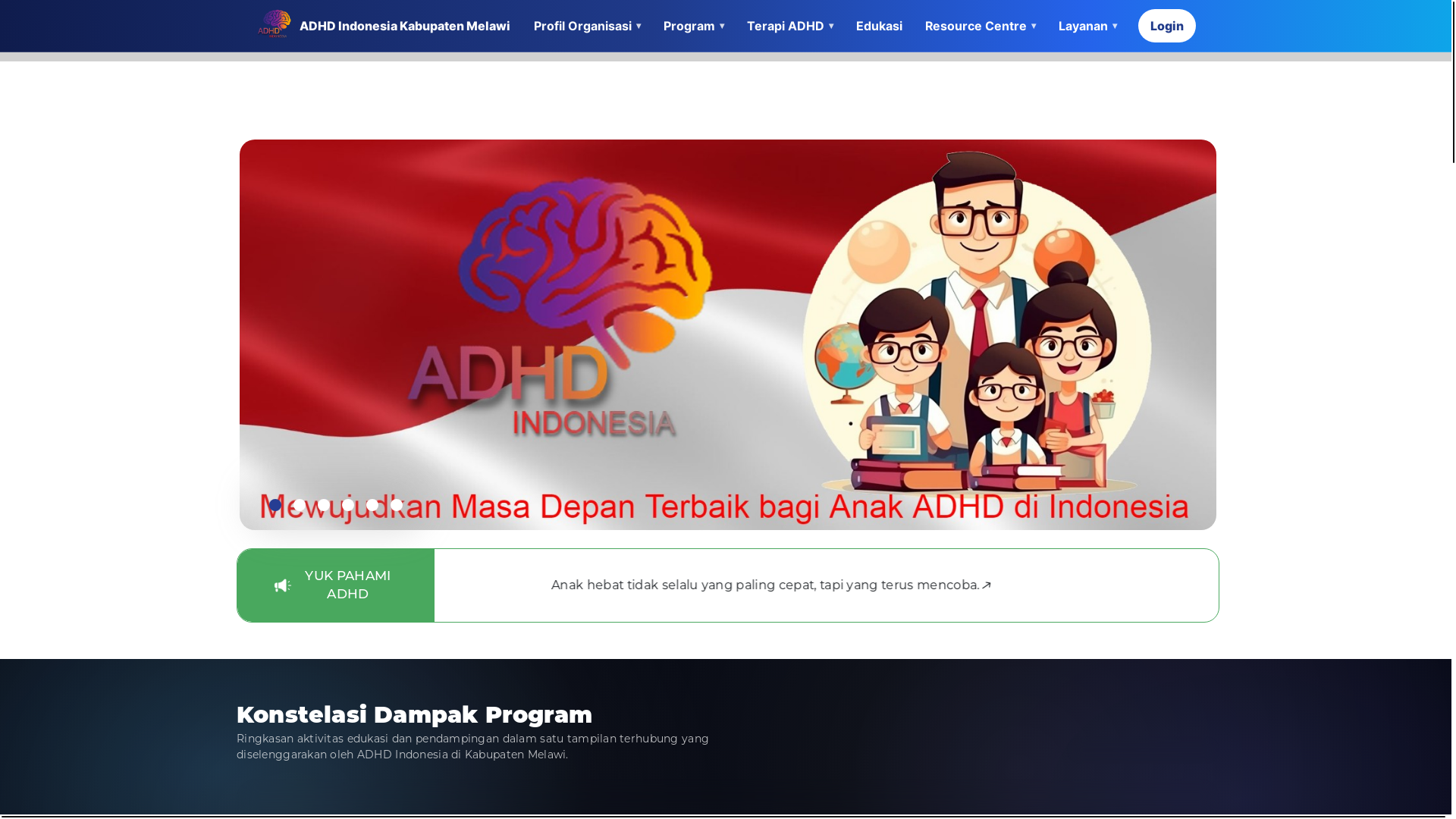 website screenshot of https://adhdmelawi.org/