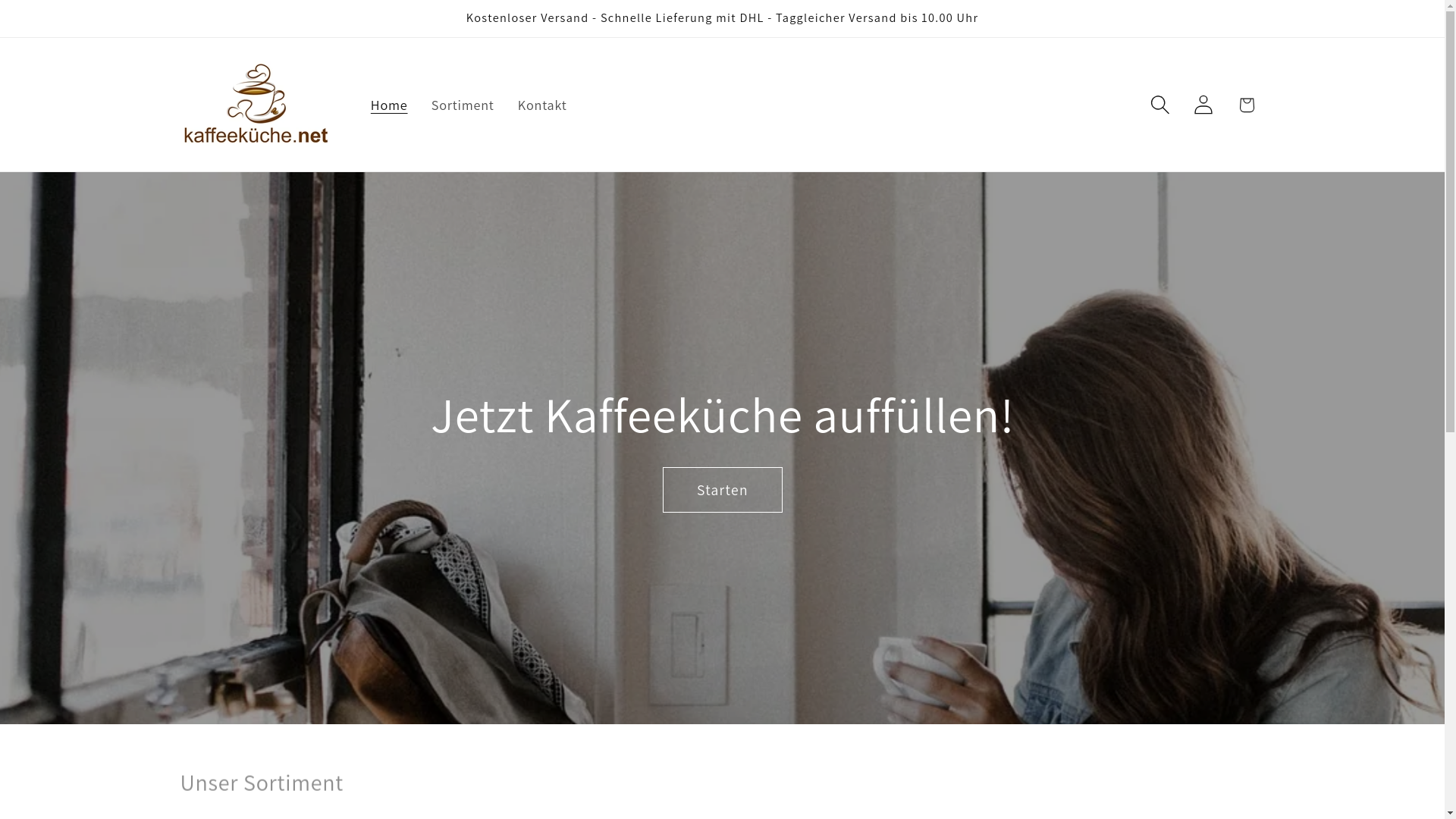 website screenshot of https://xn--kaffeekche-geb.net/