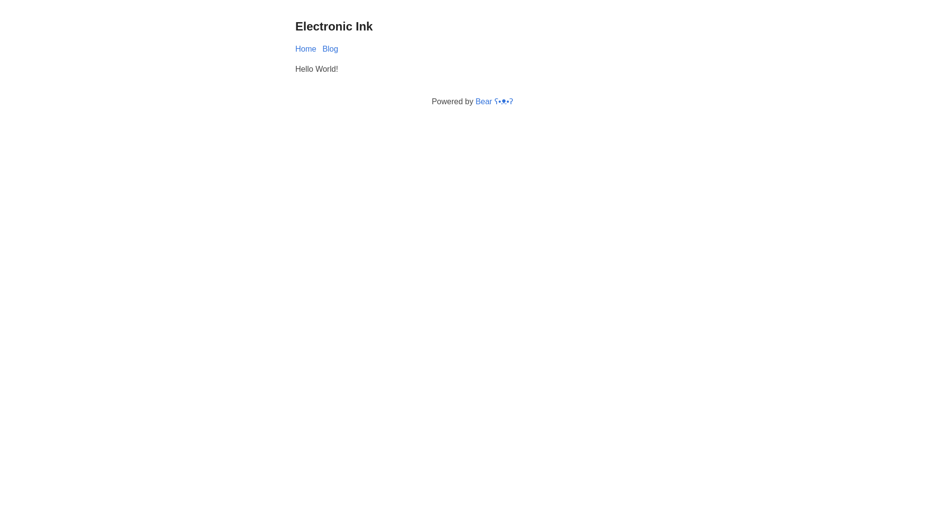 website screenshot of https://electronicink.xyz/