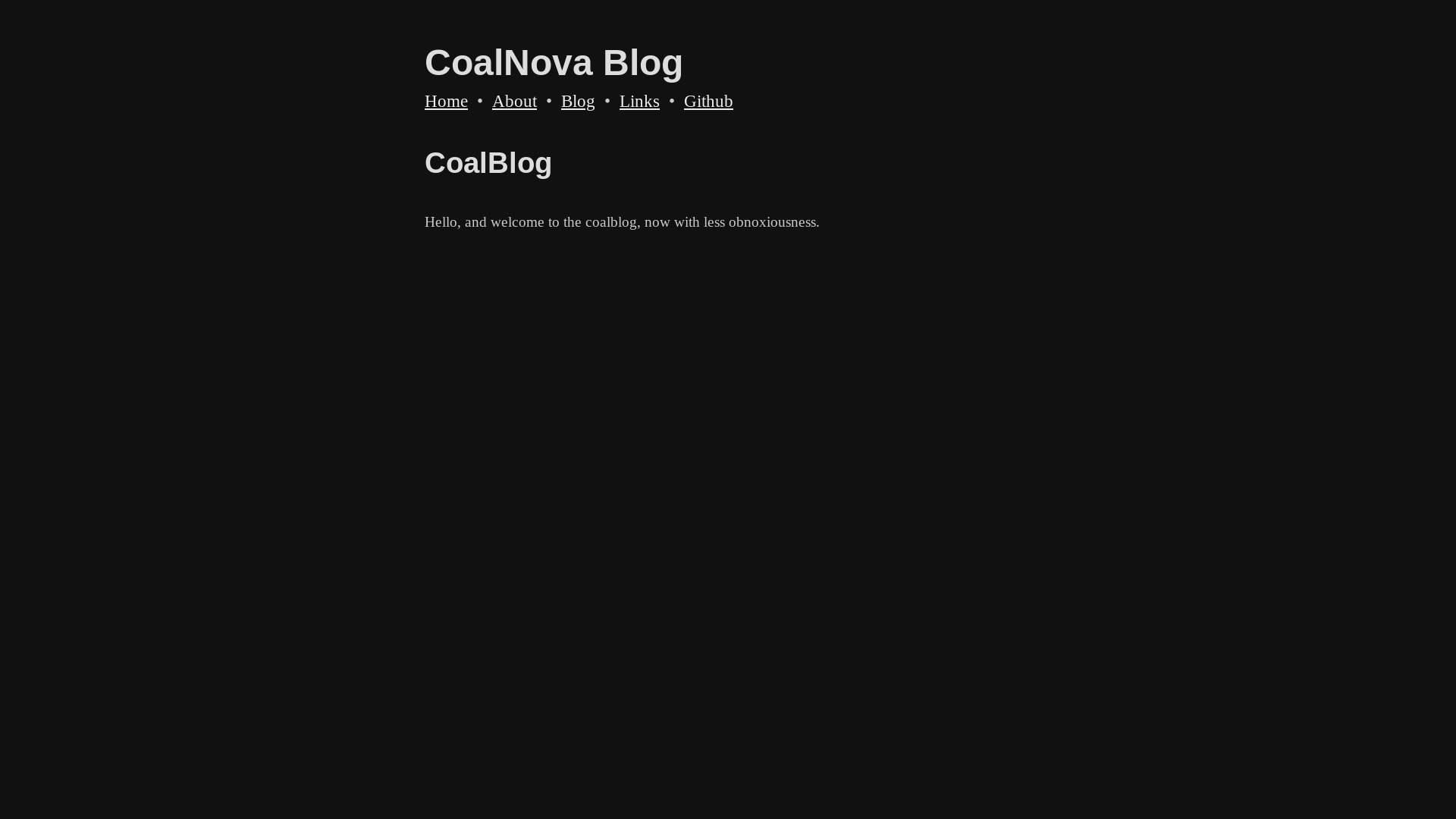 website screenshot of https://coalnova.us/