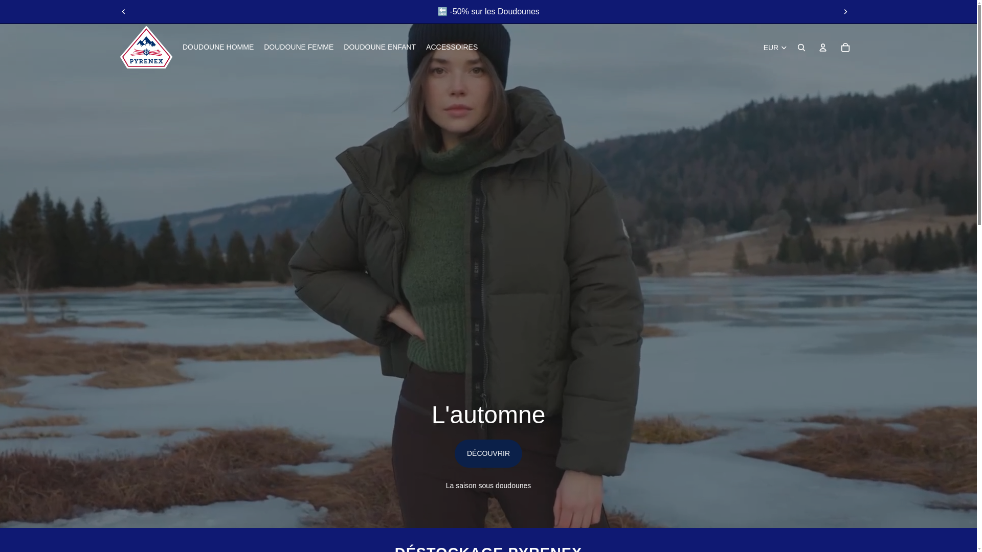 website screenshot of https://pyrenexdestock.fr/