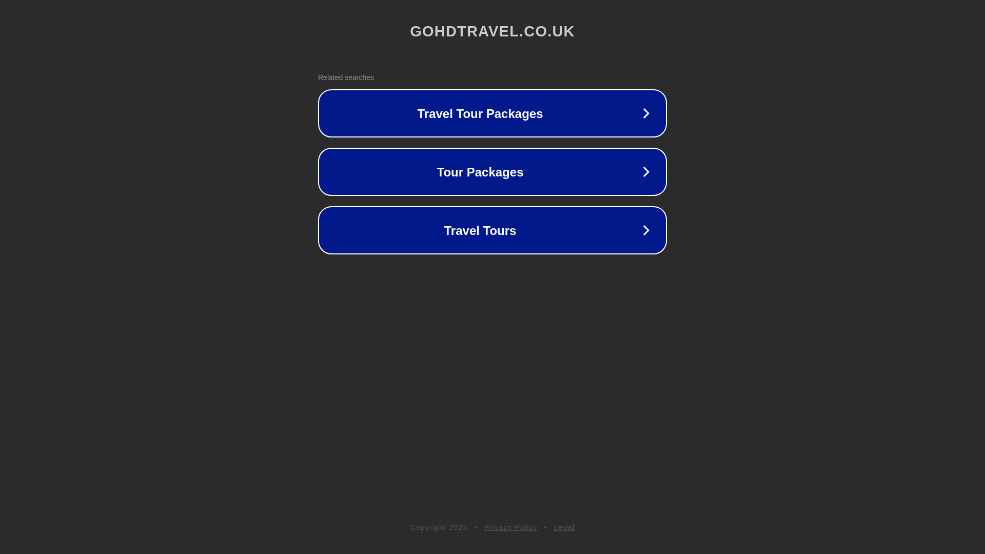 website screenshot of https://gohdtravel.co.uk/