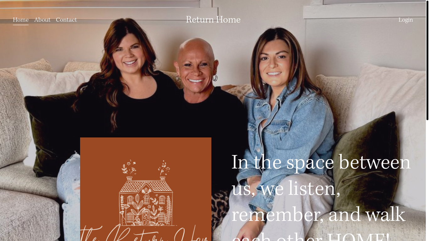 website screenshot of https://returnhomepodcast.net/