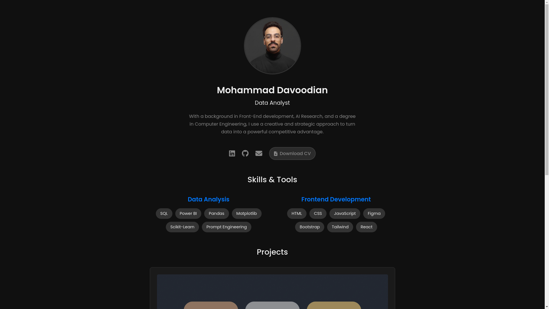 website screenshot of https://devoodian.ir/