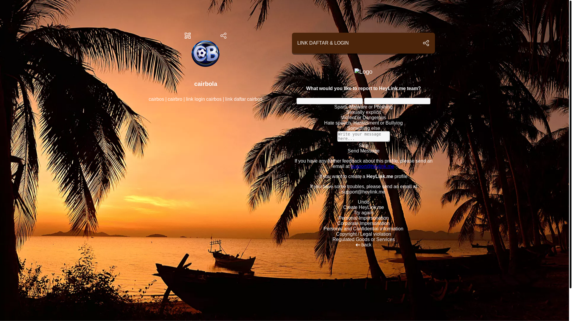 website screenshot of https://cairbola.com/