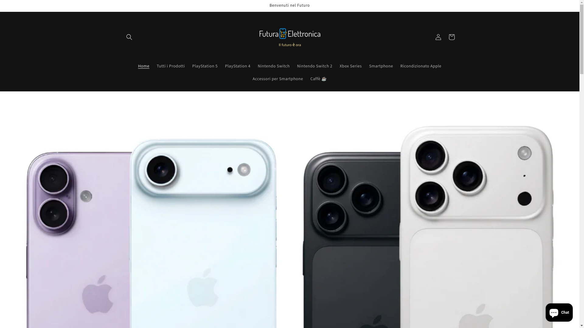 website screenshot of https://futuraelettronicashop.it/