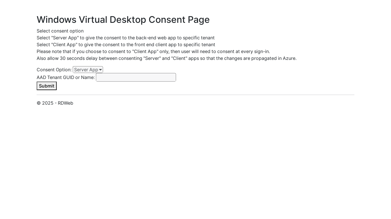 website screenshot of https://rdweb.wvd.microsoft.com/