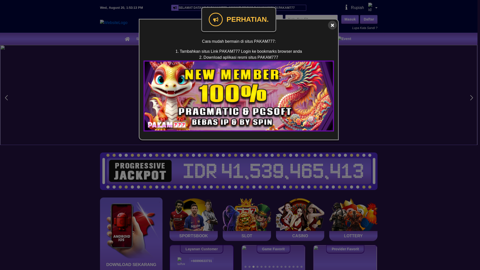 website screenshot of https://pakam777-ai.top/