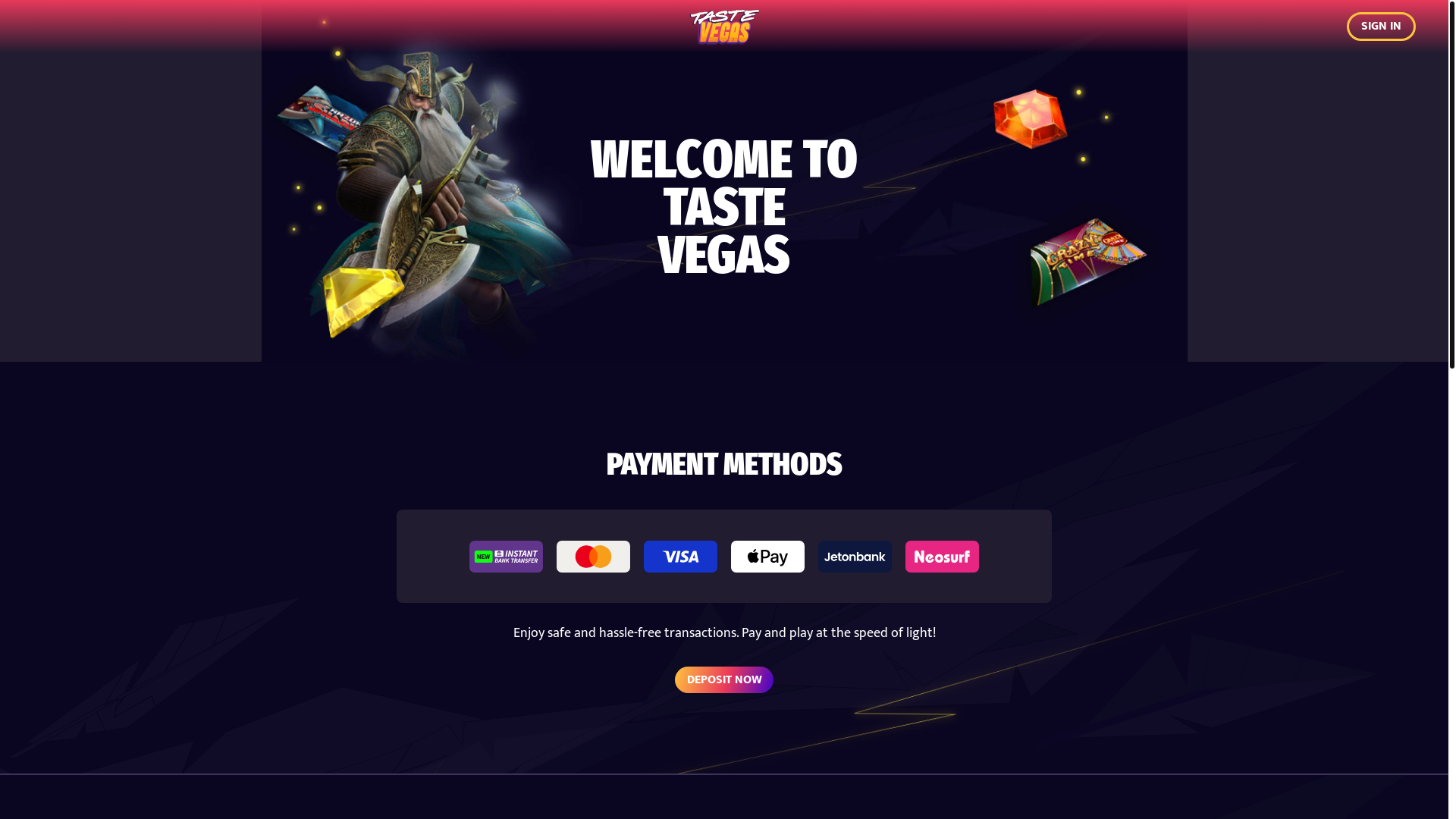 website screenshot of https://landing-tastevegas.pages.dev/