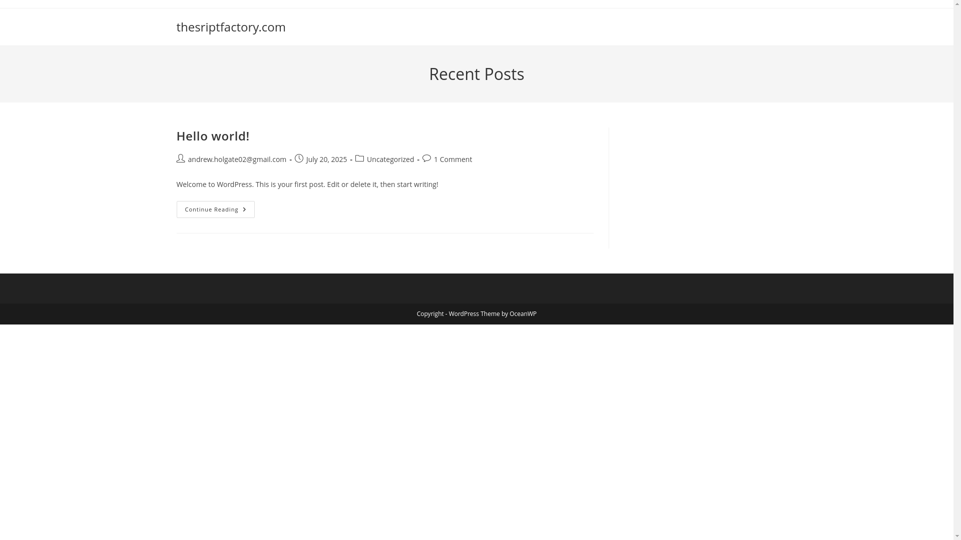 website screenshot of https://thesriptfactory.com/
