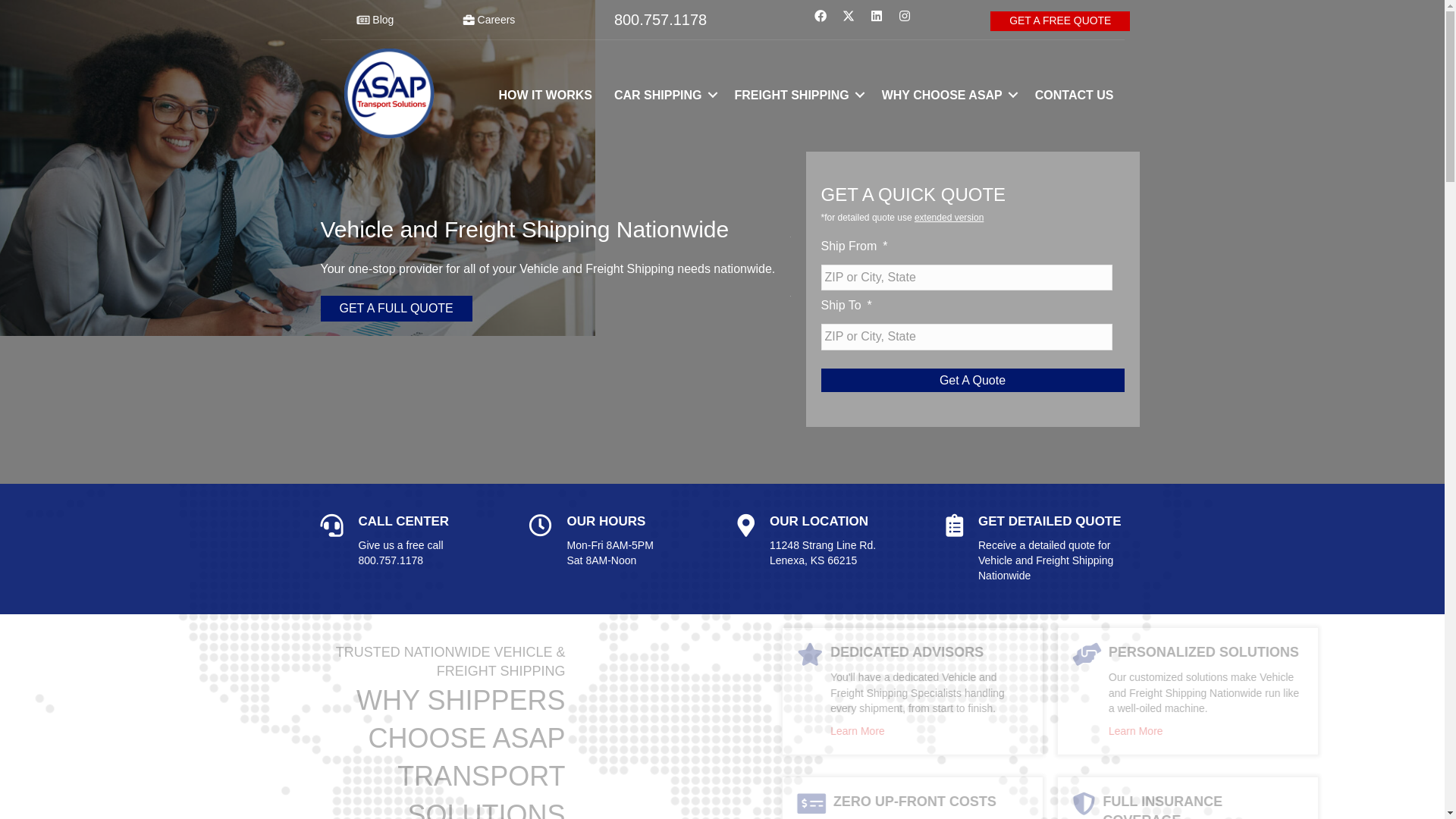 website screenshot of https://asapautotransport.org/