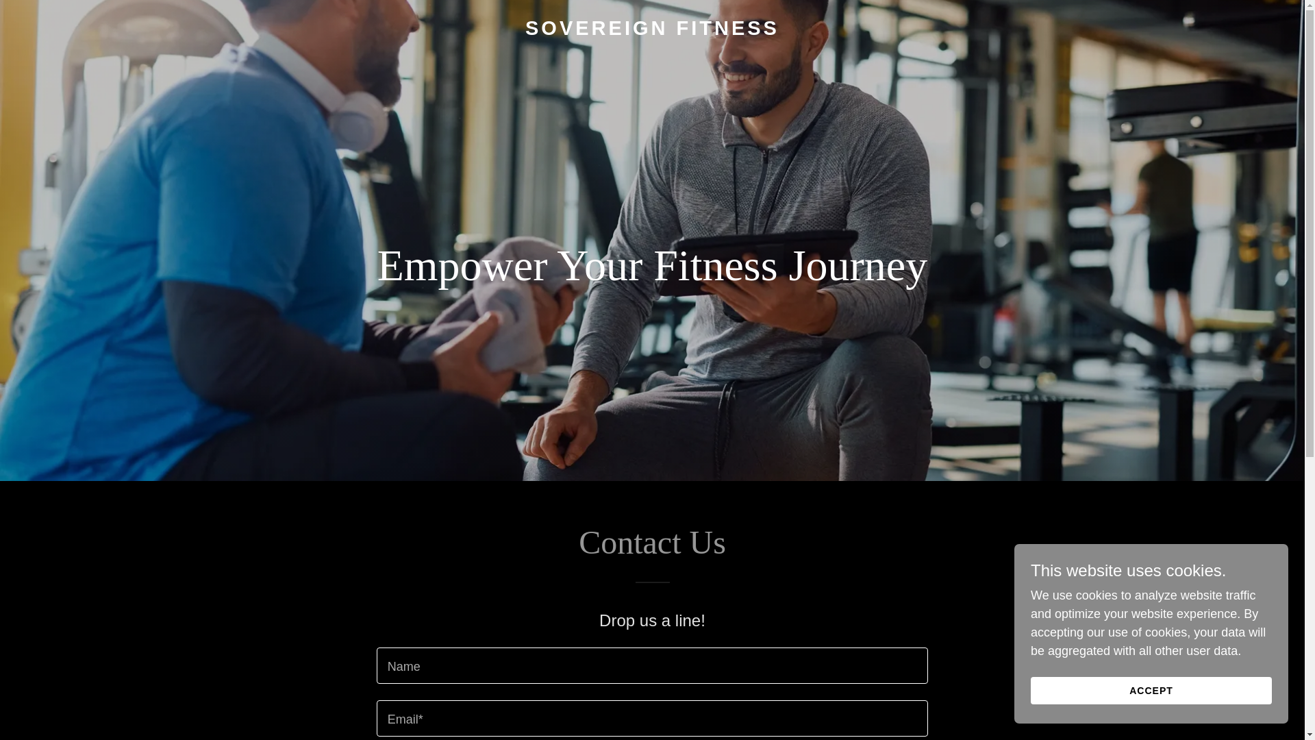 website screenshot of https://sovereignfitness.ca/