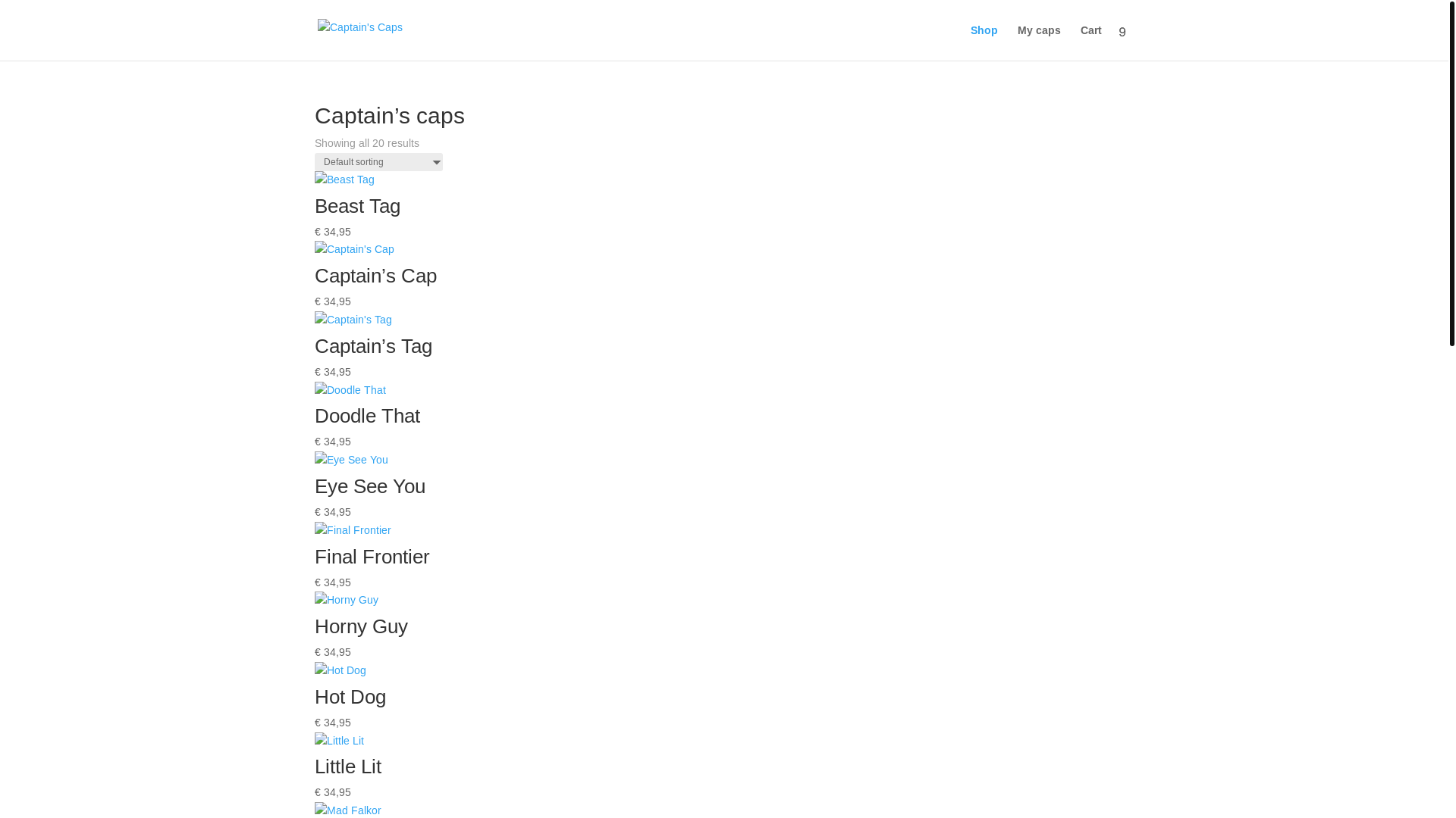 website screenshot of https://wearcaptain.be/