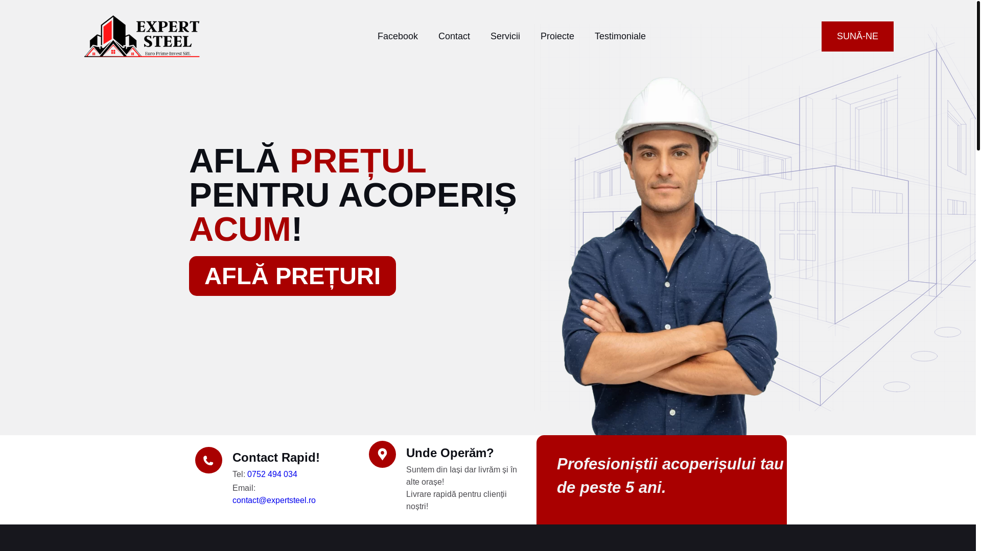 website screenshot of https://expertsteel.eu/