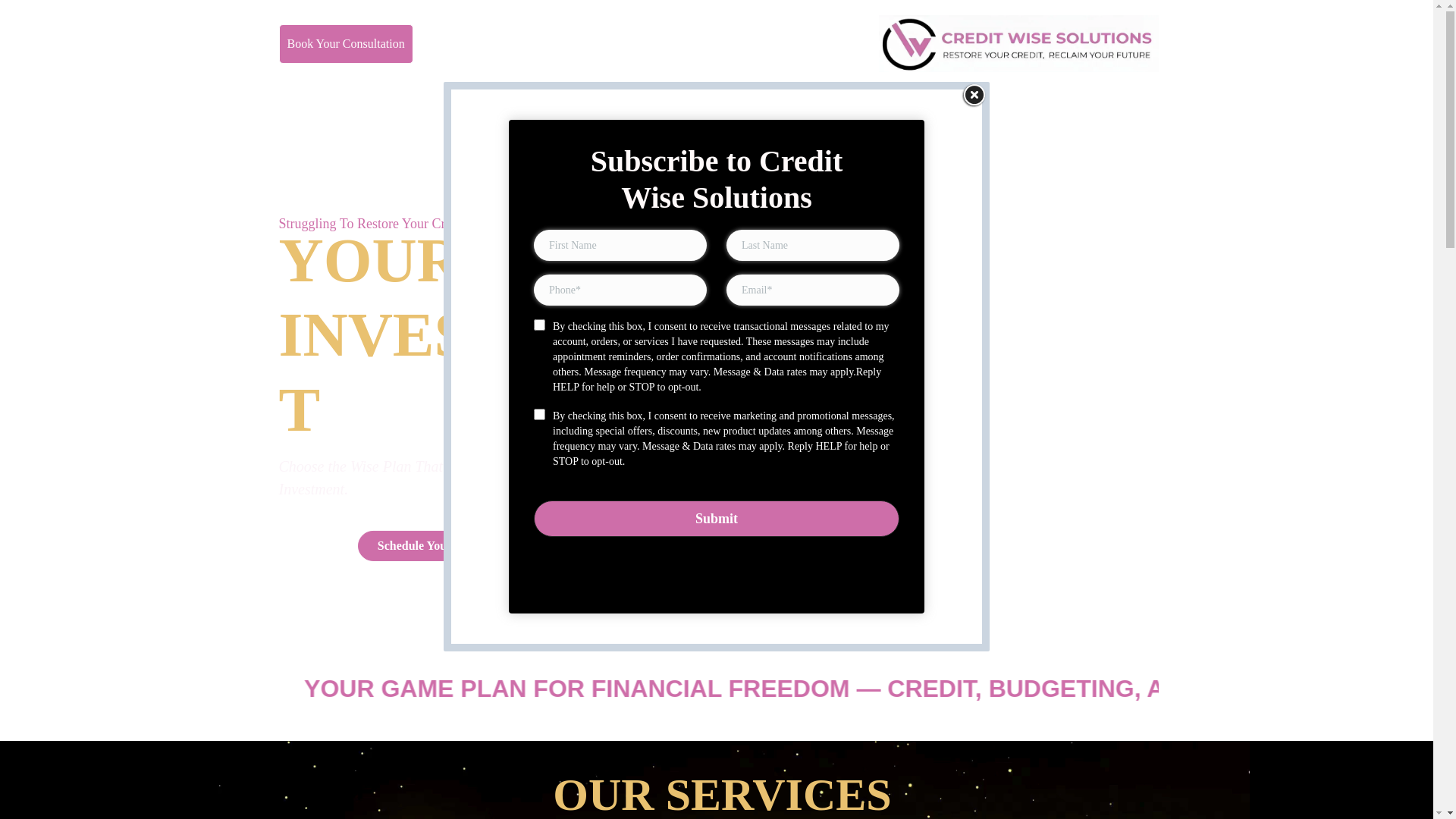 website screenshot of https://credit-wise-solutions.com/