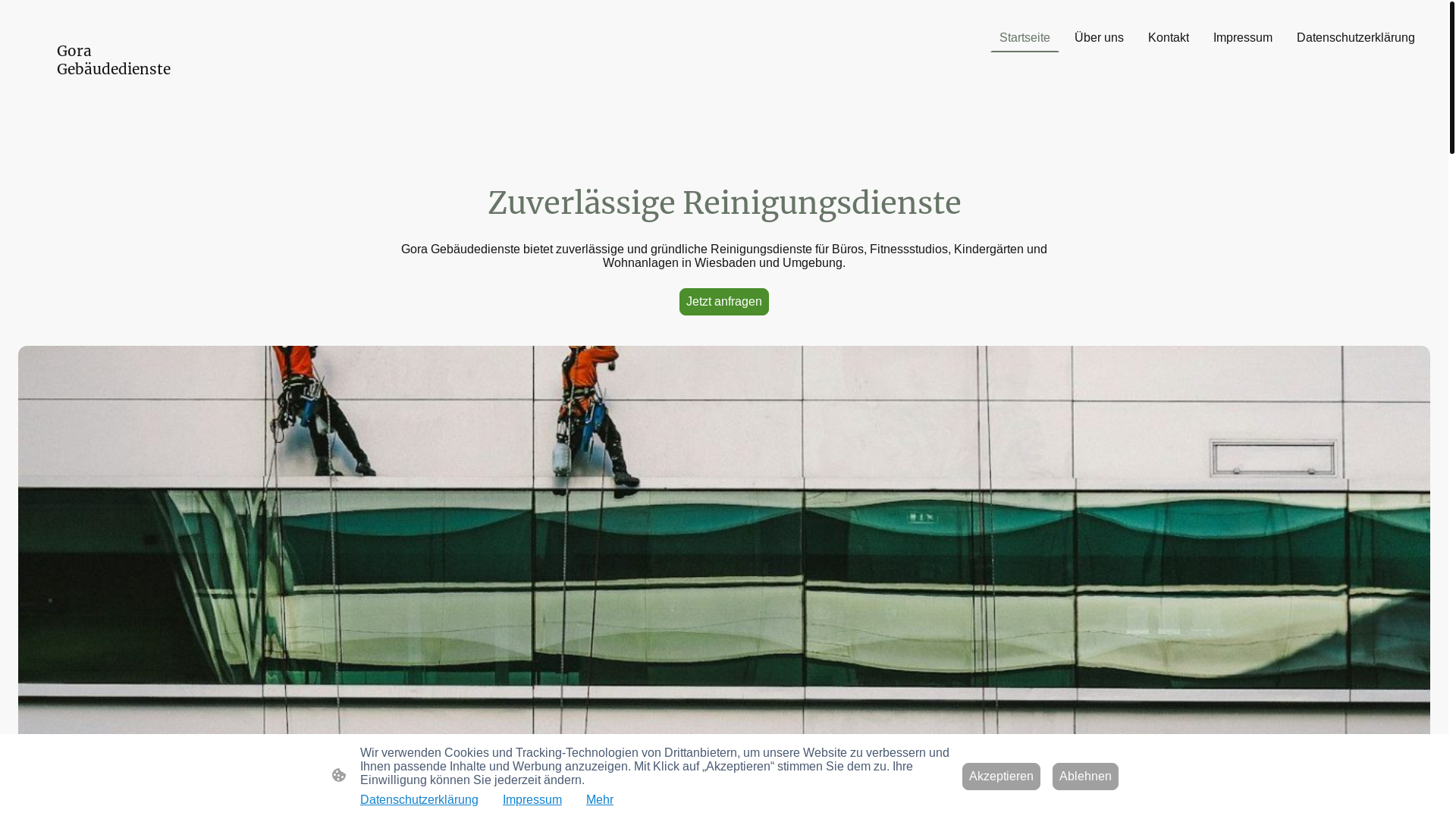 website screenshot of https://gora-gebaeudedienste.de/