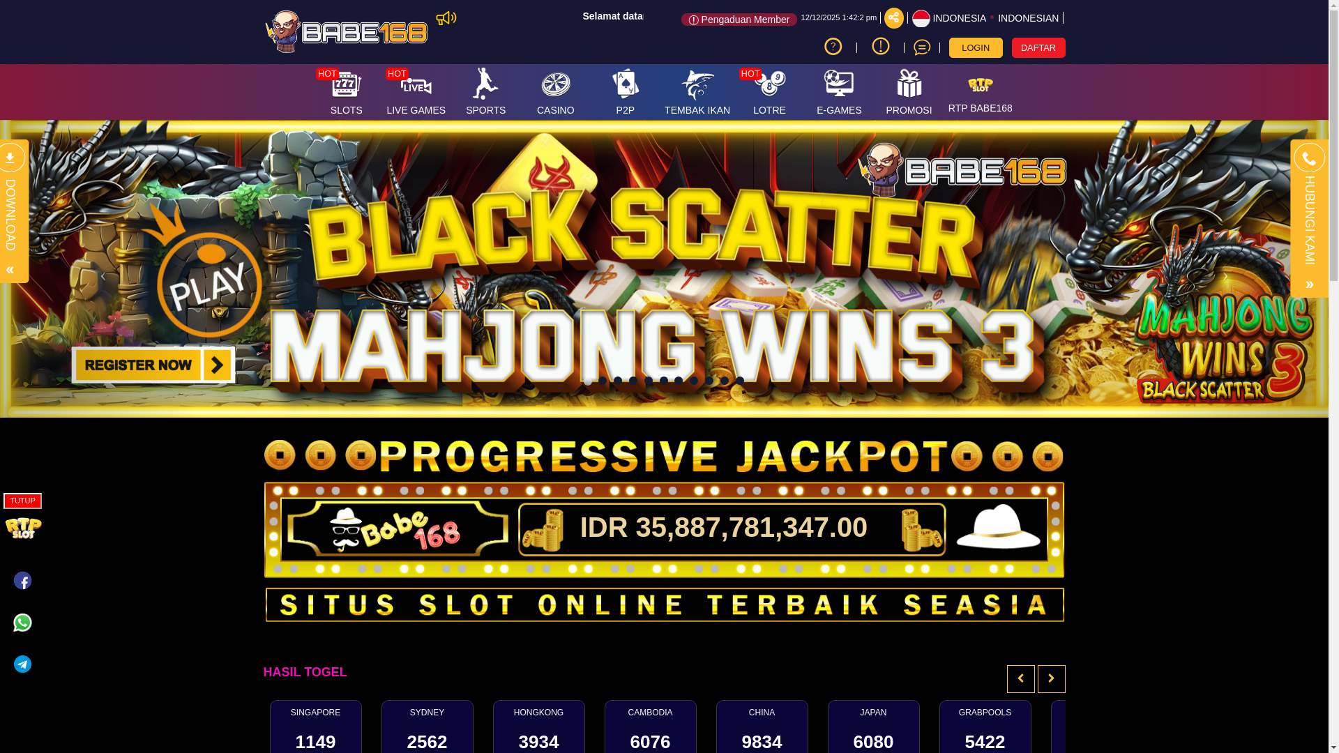 website screenshot of https://babe168a2.site/