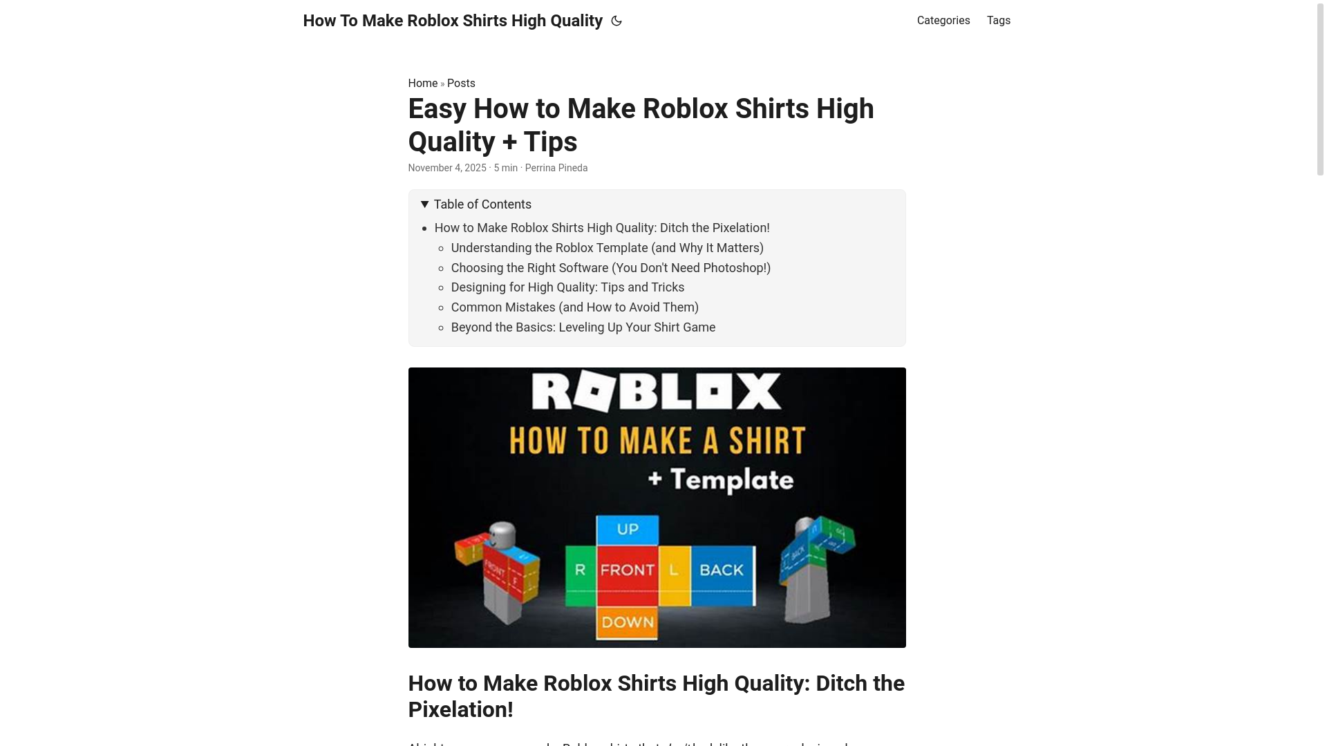 website screenshot of https://how-to-make-roblox-shirts-high-quality.pages.dev/