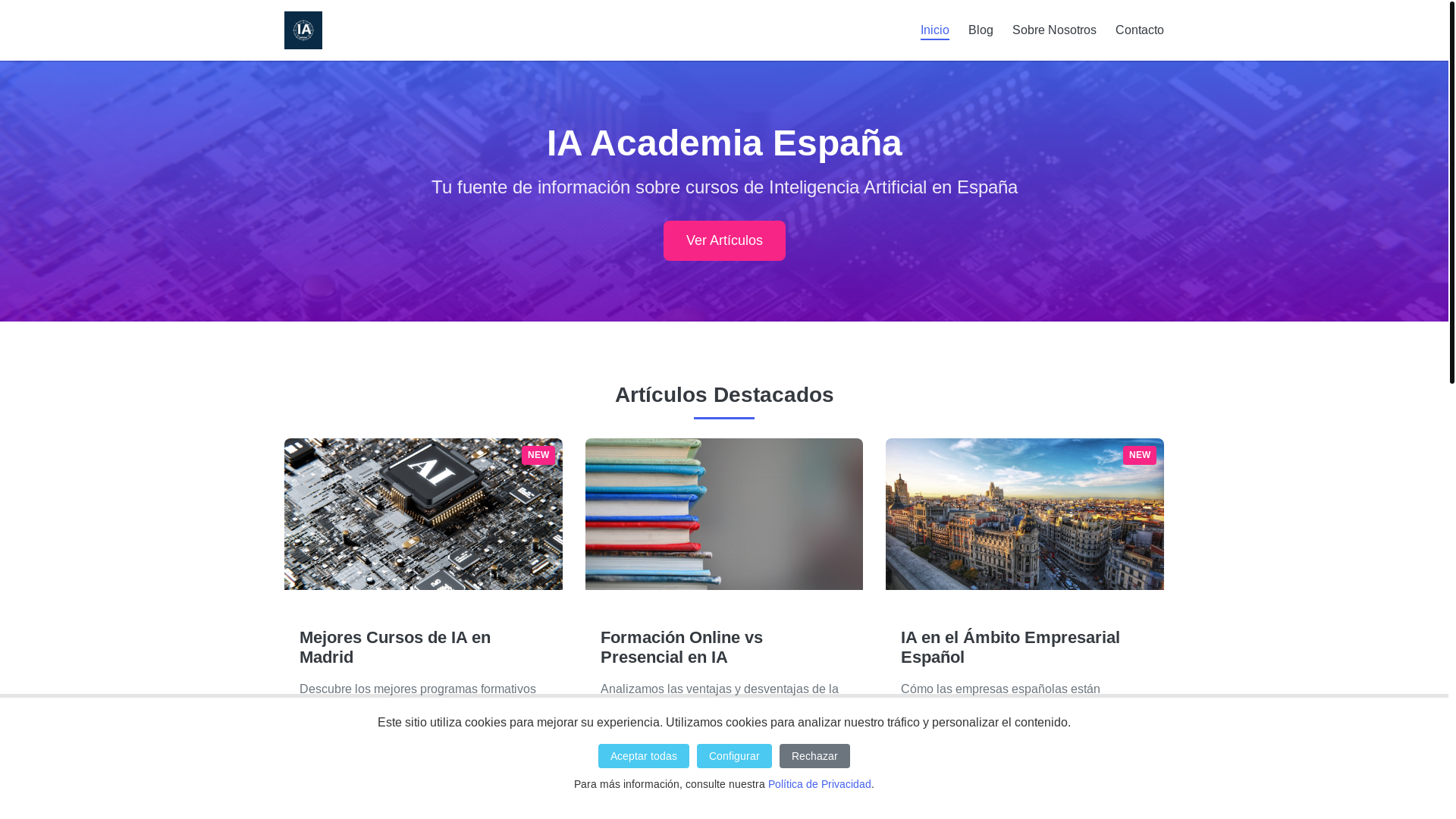 website screenshot of https://iaacademiaespanaes.com/